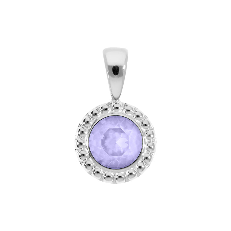Ghiare Pendant 0.43" - Silver Crystal Purple Ignite