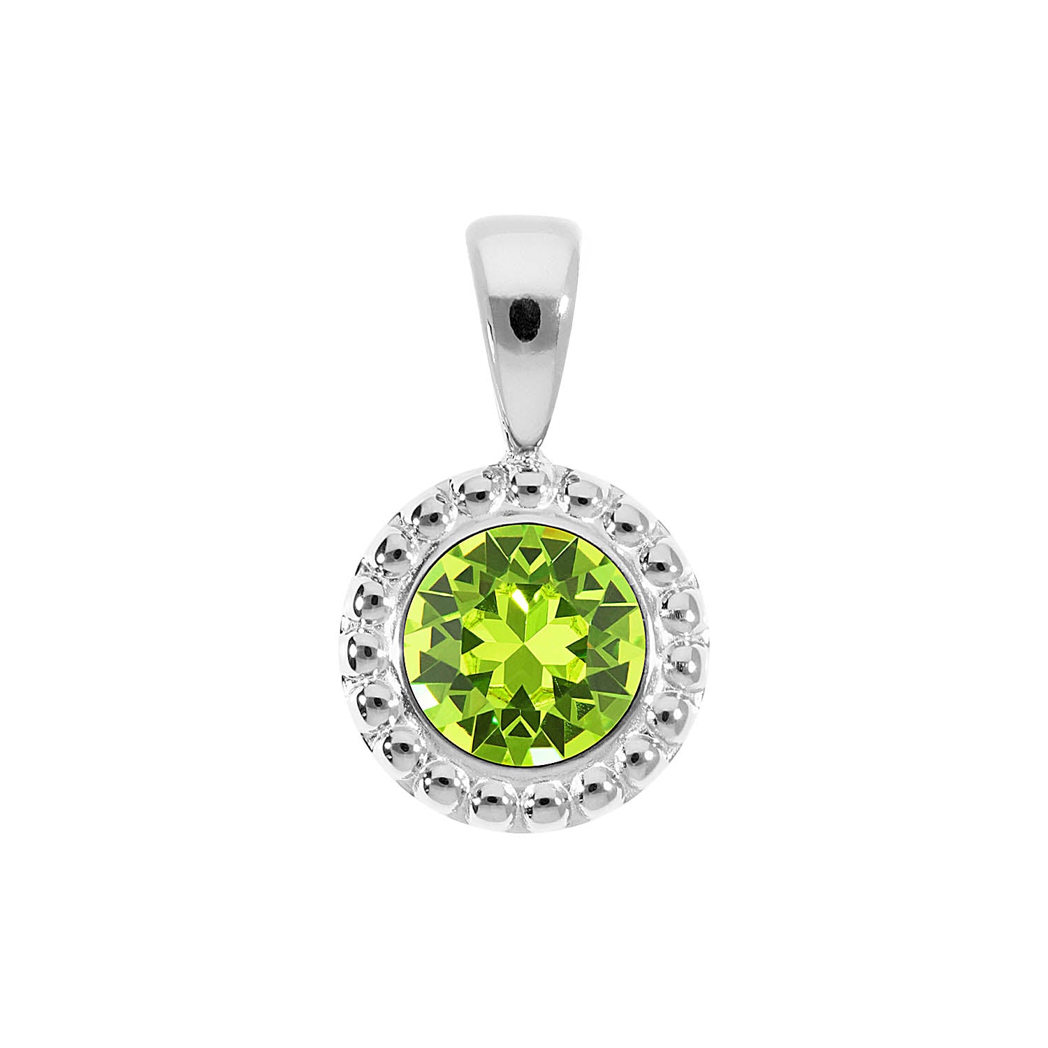Ghiare Pendant 0.43" - Silver Citrus Green