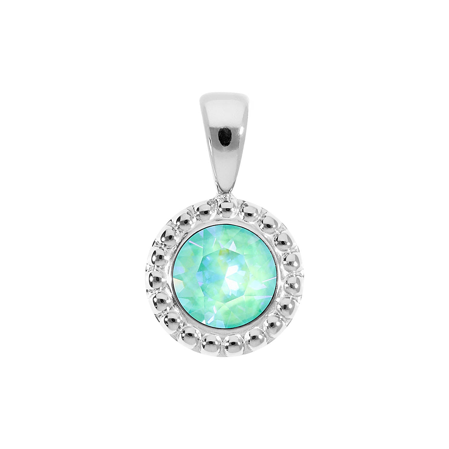 Ghiare Pendant 0.43" - Silver crystal silky sage delite