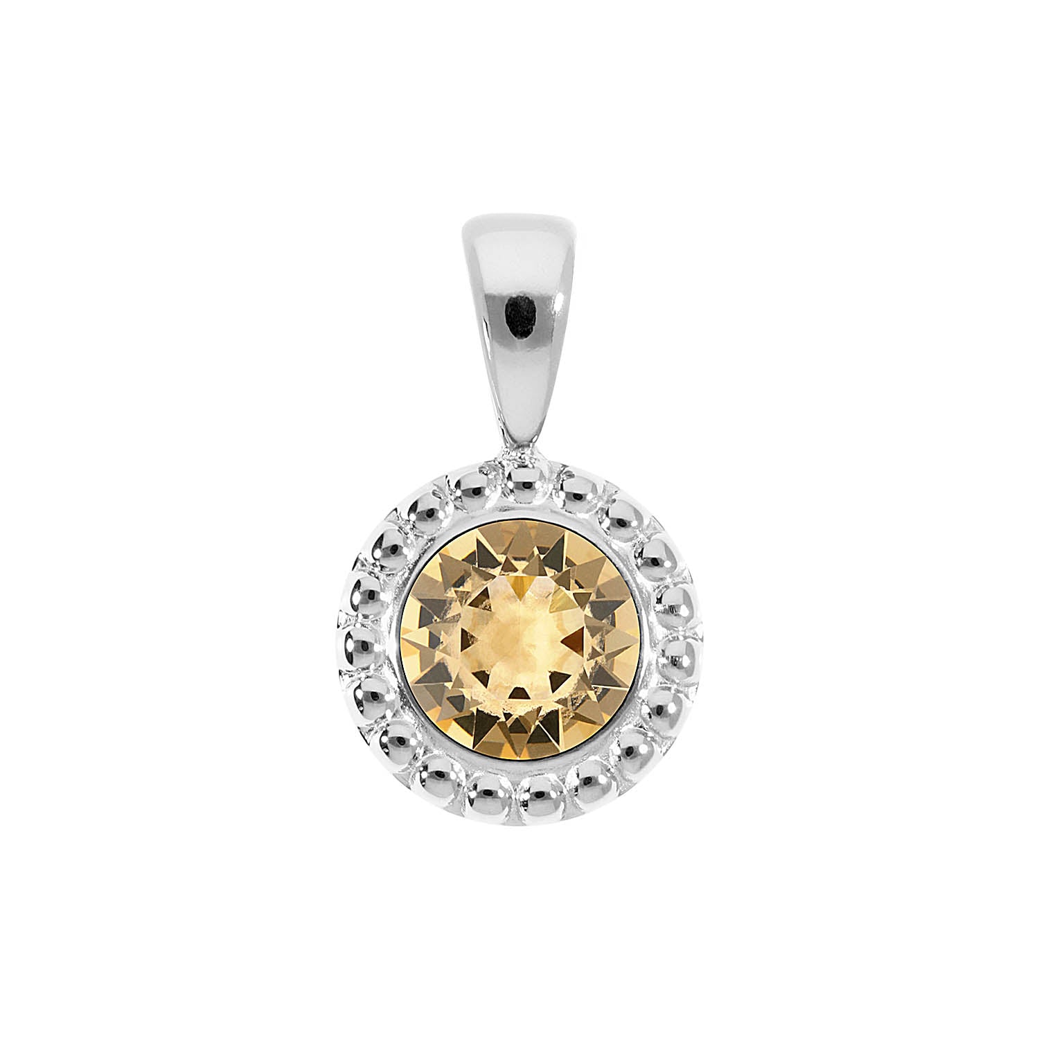 Ghiare Pendant 0.43" - Silver light colorado topaz ignite