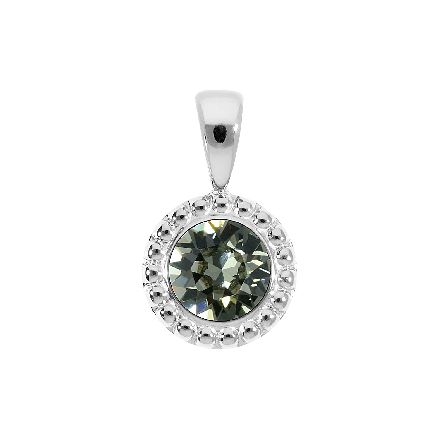Ghiare Pendant 0.43" - Silver black diamond