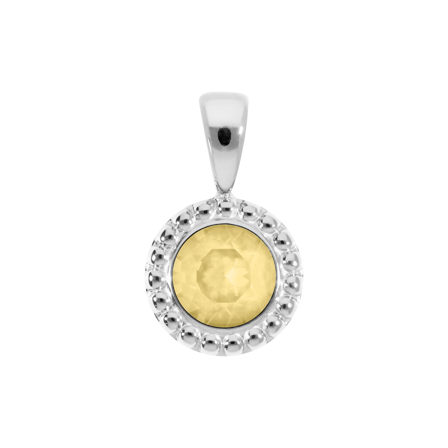 Ghiare Pendant 0.43" - Silver Recreated Dark Jonquil