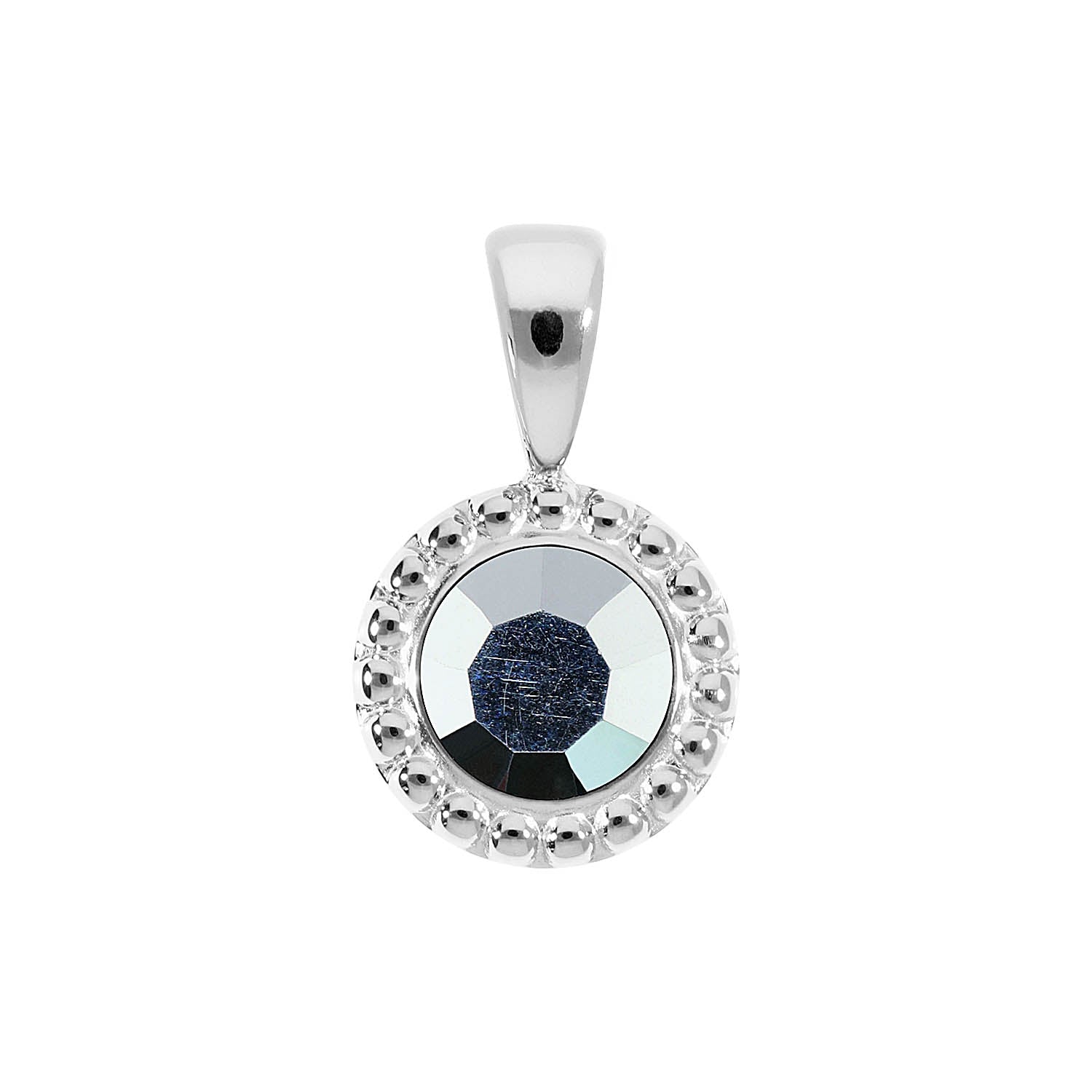 Ghiare Pendant 0.43" - Silver crystal labrador
