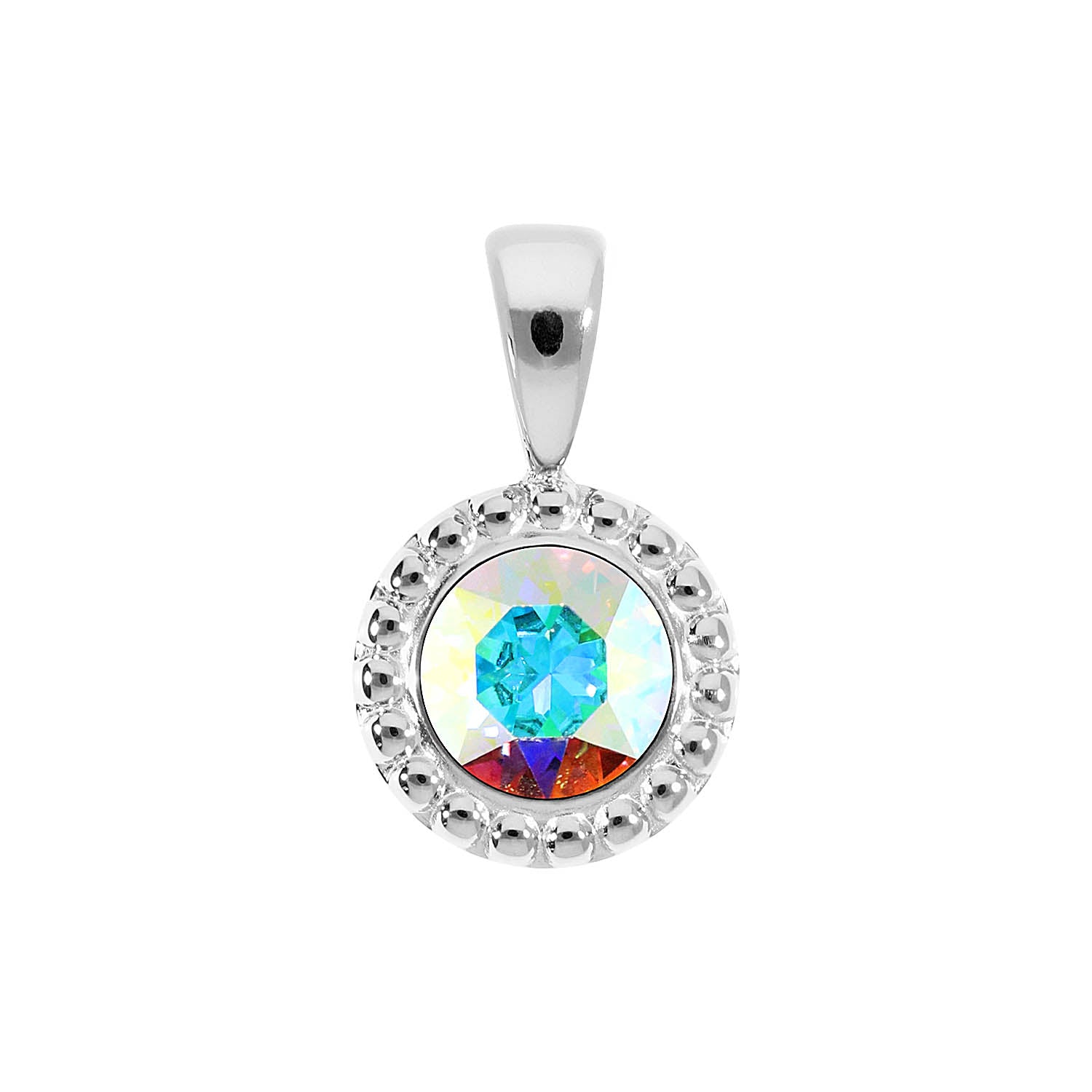 Ghiare Pendant 0.43" - Silver crystal aurora boreale