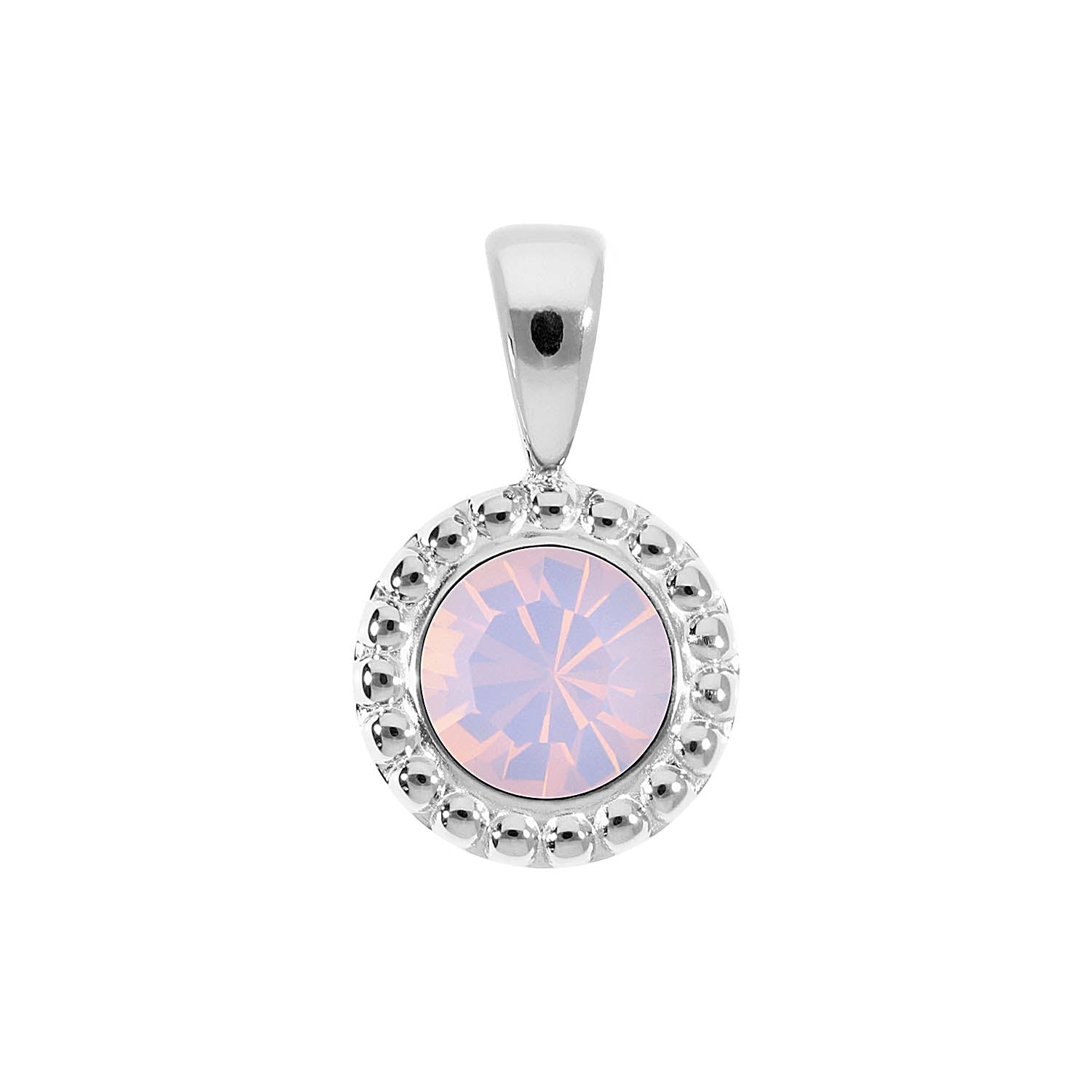 Ghiare Pendant 0.43" - Silver rose opal
