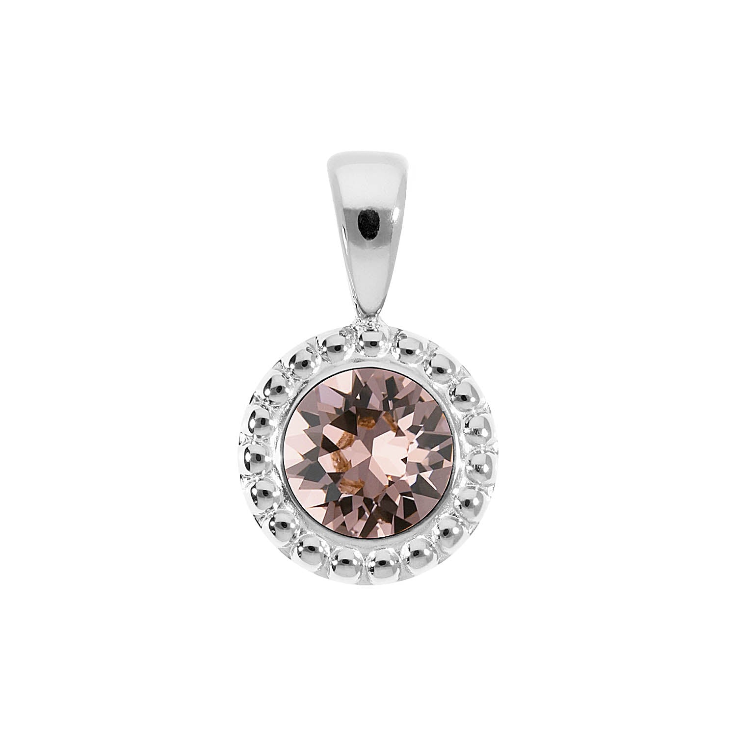 Ghiare Pendant 0.43" - Silver vintage rose