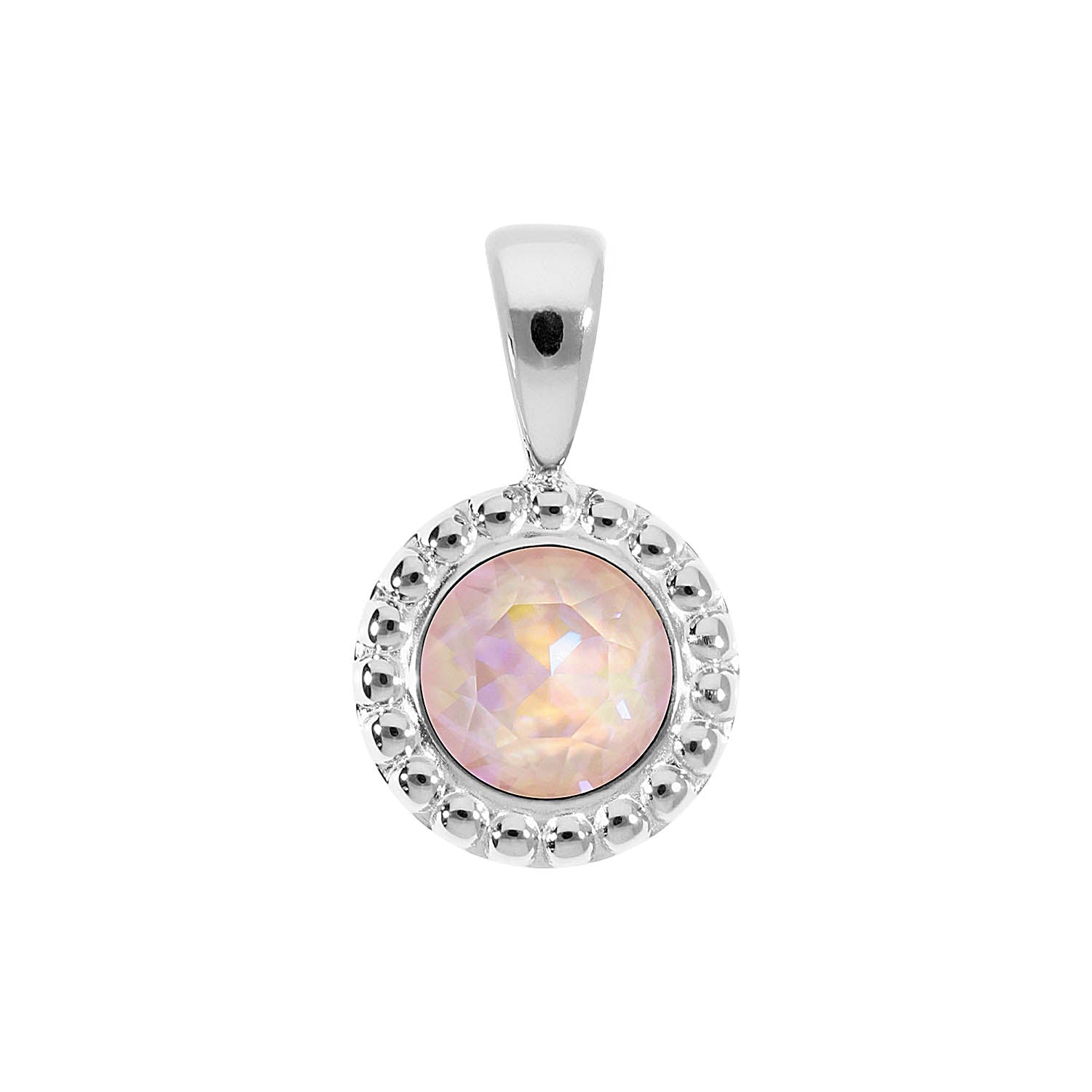 Ghiare Pendant 0.43" - Silver dusty pink delite
