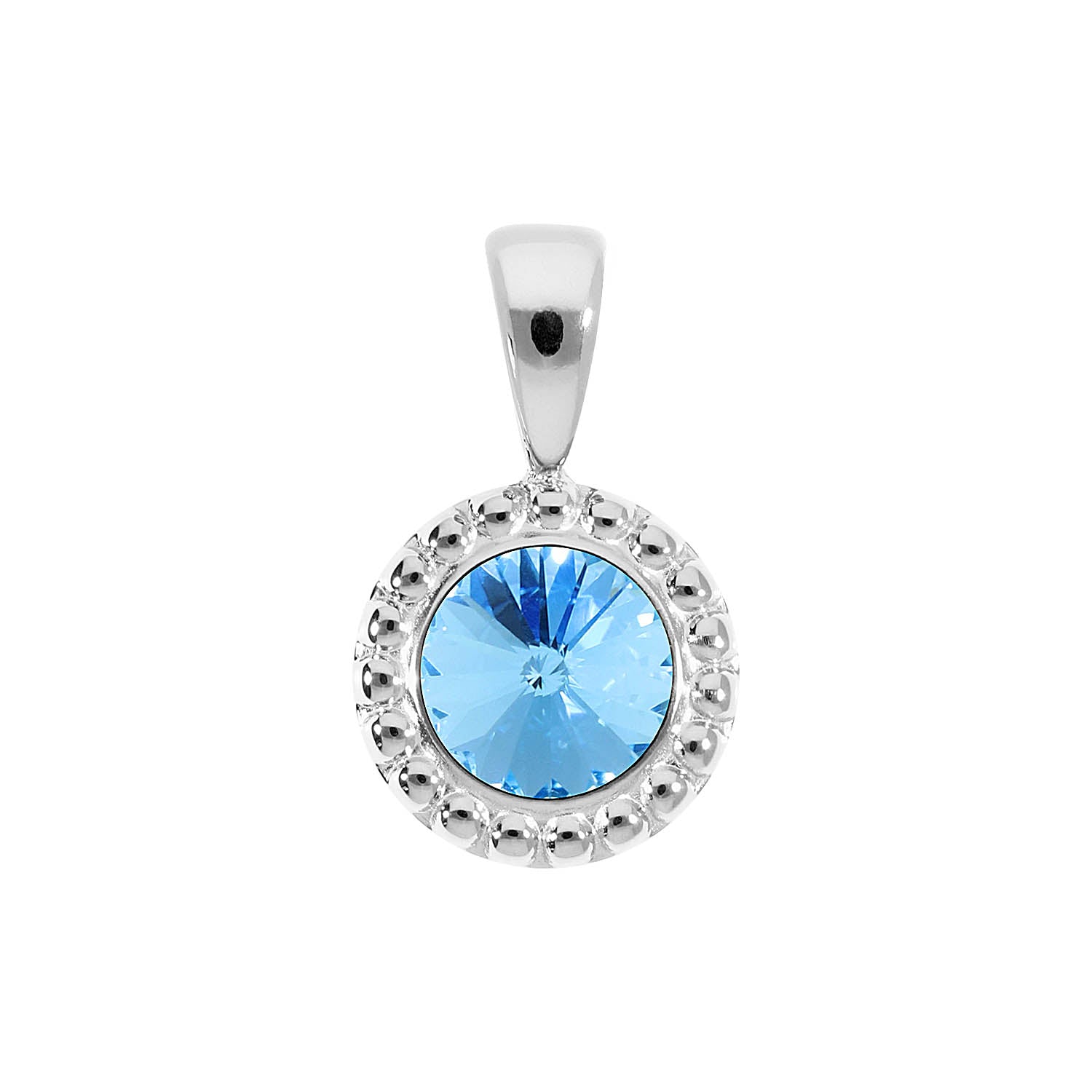 Ghiare Pendant 0.43" - Silver aquamarine