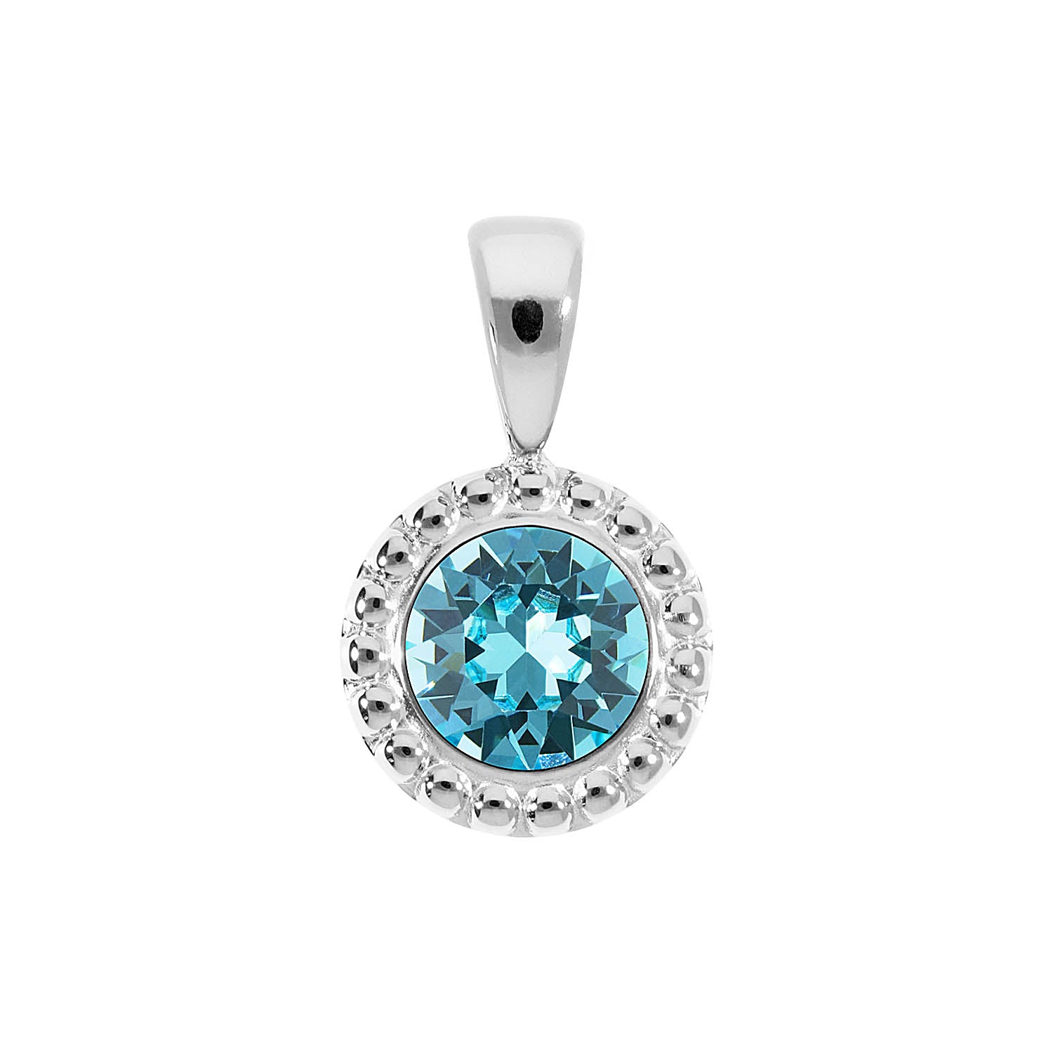 Ghiare Pendant 0.43" - Silver Light Turquoise