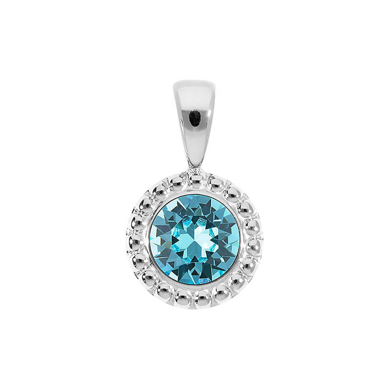 Ghiare Pendant 0.43" - Silver Light Turquoise