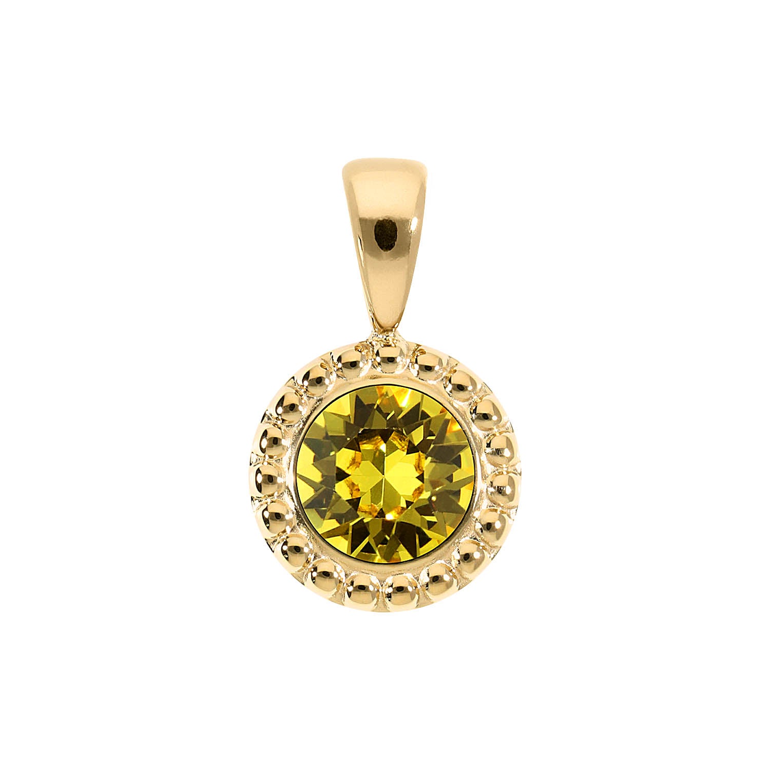 Ghiare Pendant 0.43" - Gold light topaz