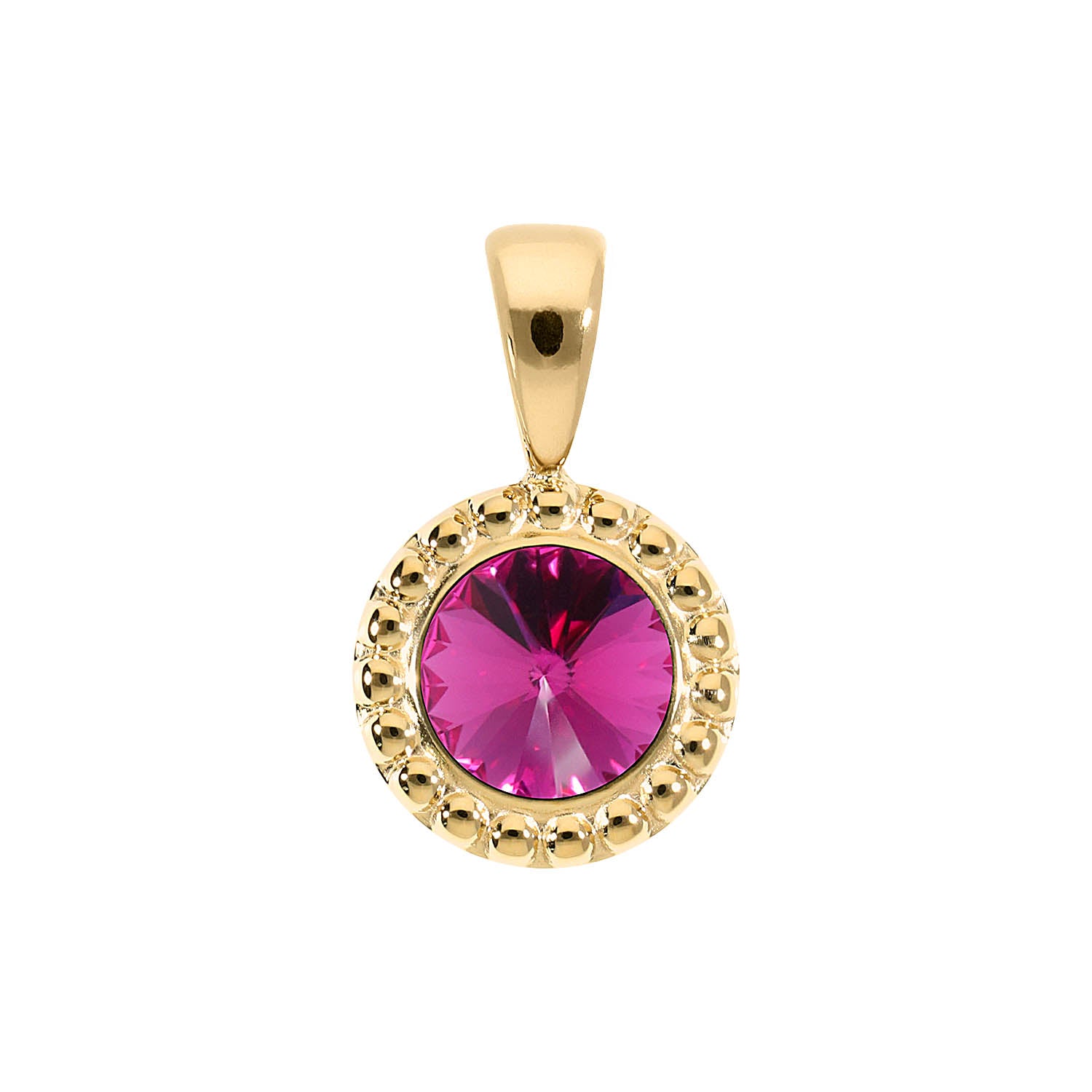 Ghiare Pendant 0.43" - Gold fuchsia