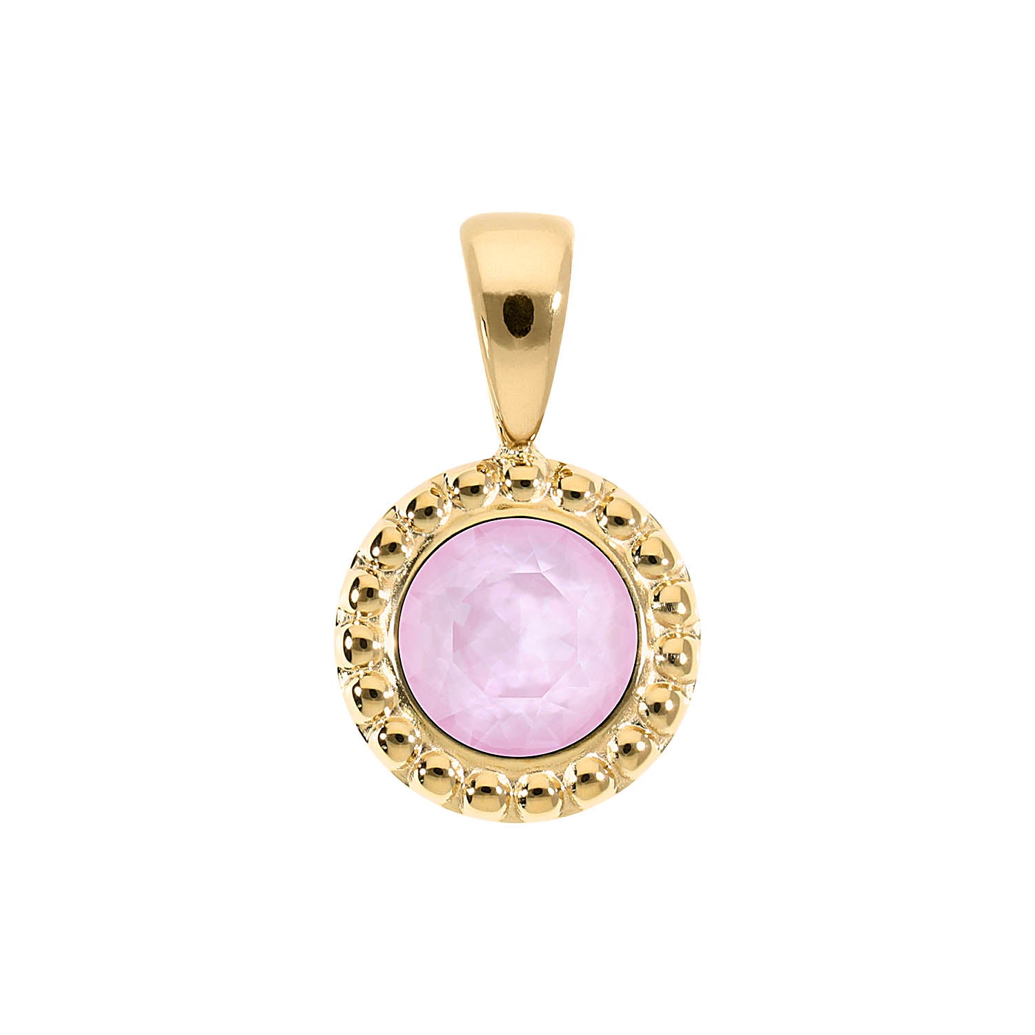 Ghiare Pendant 0.43" - Gold crystal soft rose ignite