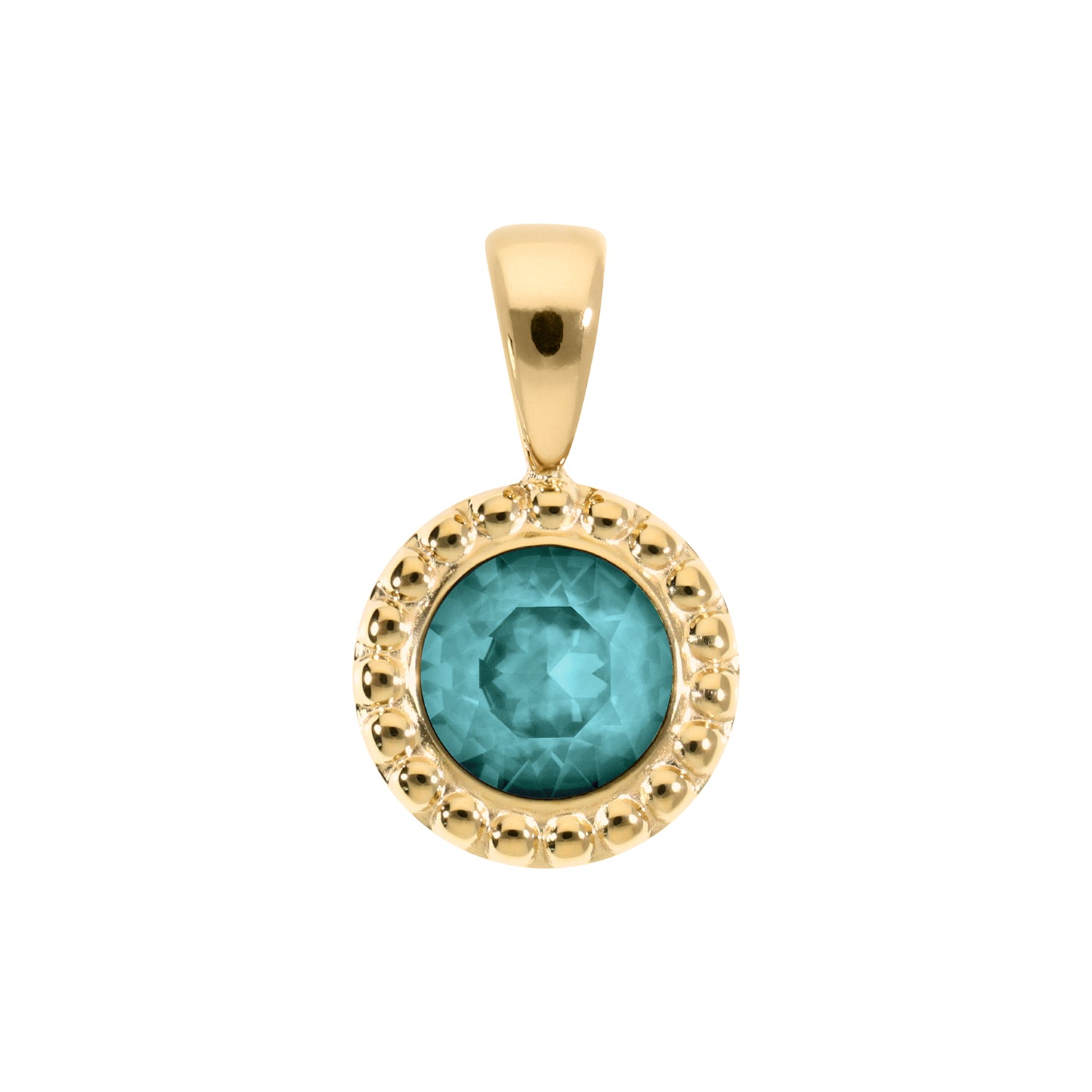 Ghiare Pendant 0.43" - Gold Crystal Pine Green Ignite