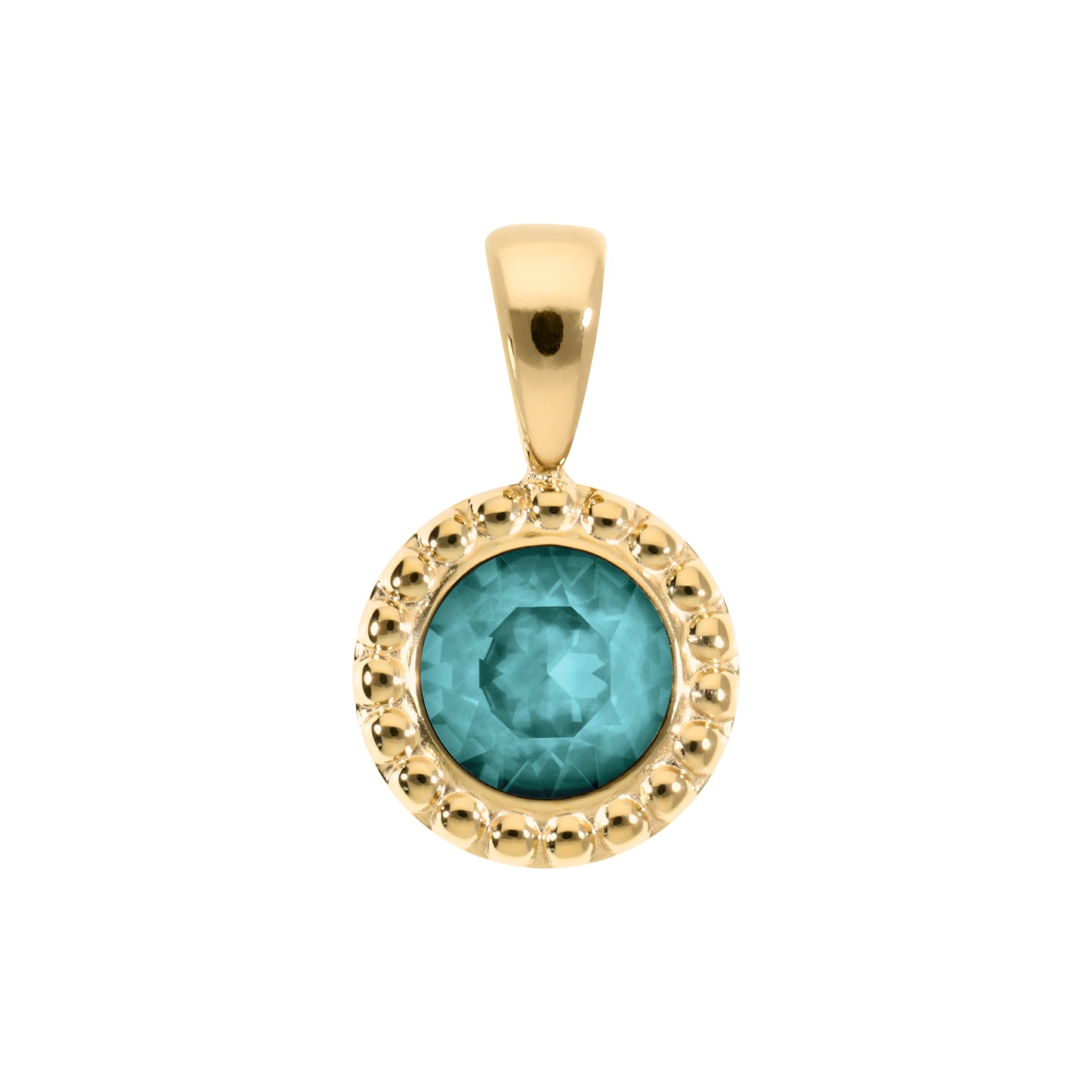 Ghiare Pendant 0.43" - Gold Crystal Pine Green Ignite