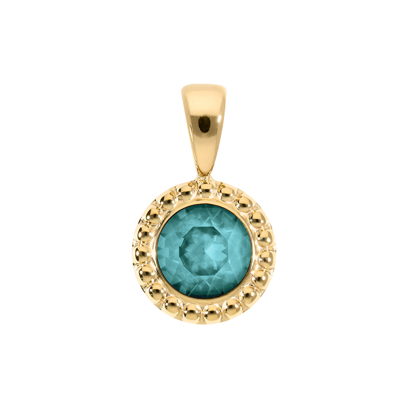 Ghiare Pendant 0.43" - Gold Crystal Pine Green Ignite