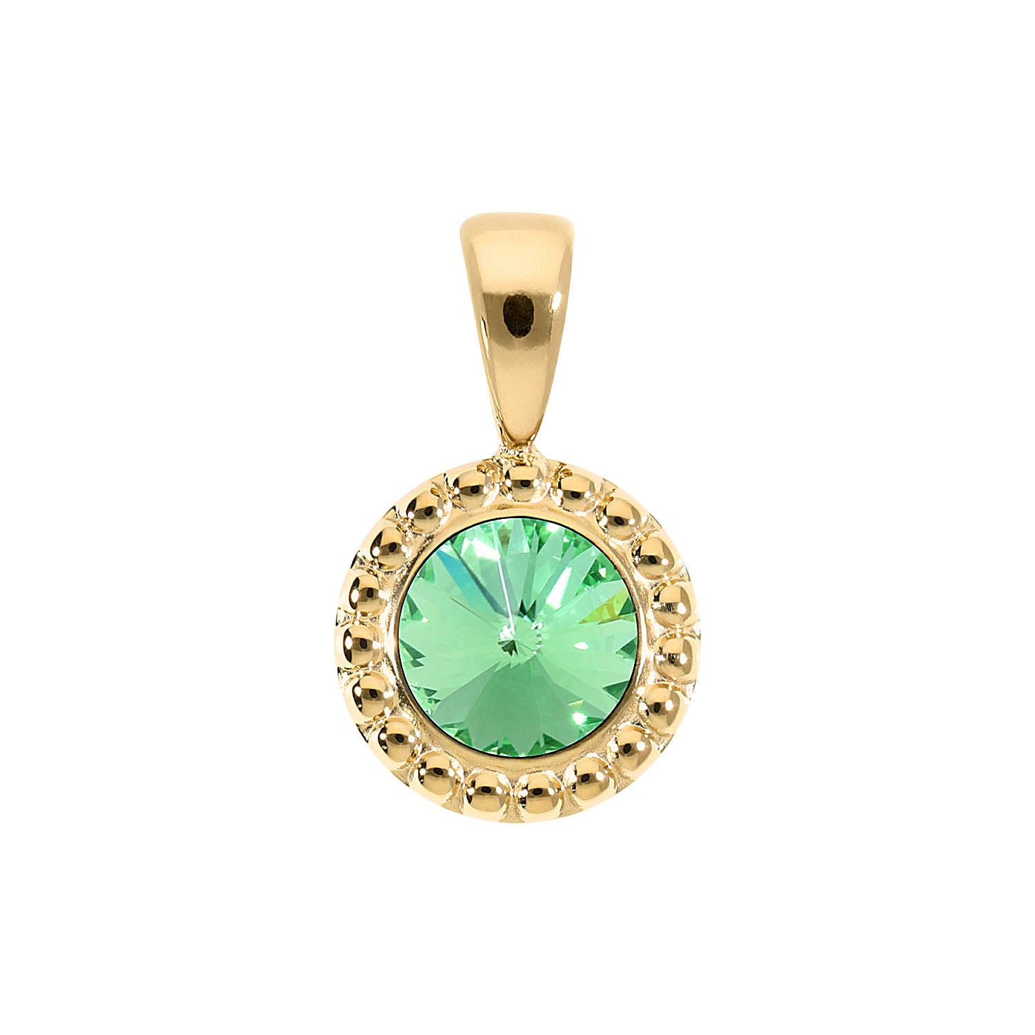 Ghiare Pendant 0.43" - Gold peridot
