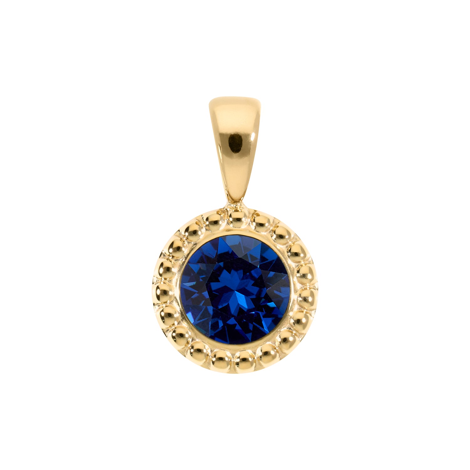 Ghiare Pendant 0.43" - Gold ReCreated Dark Sapphire