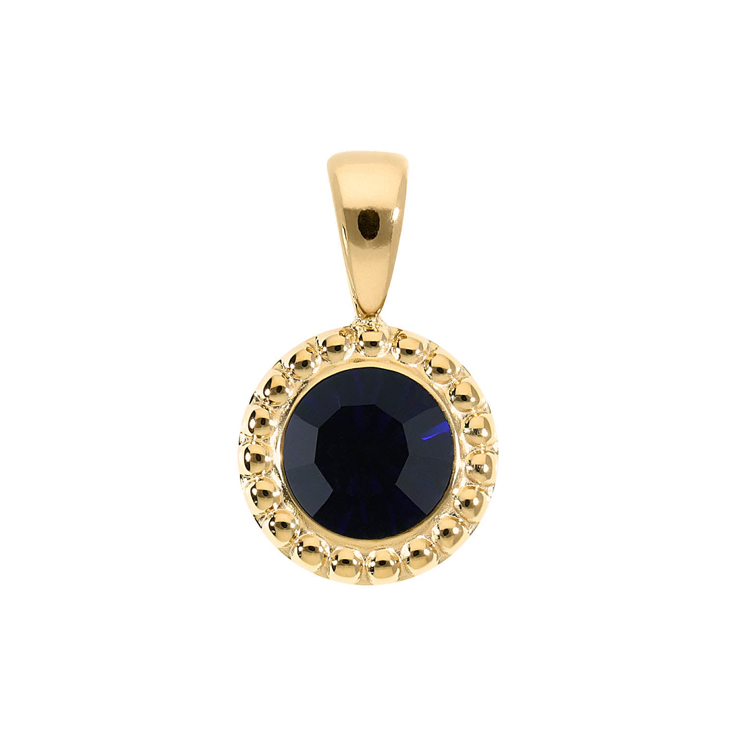 Ghiare Pendant 0.43" - Gold Dark Indigo