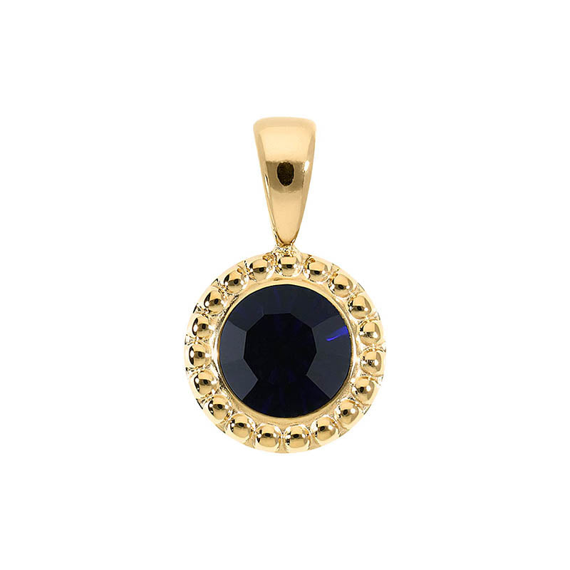 Ghiare Pendant 0.43" - Gold Dark Indigo