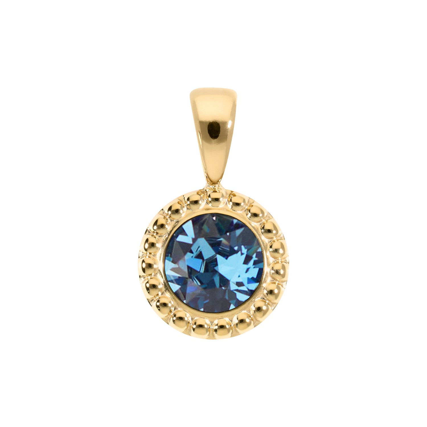 Ghiare Pendant 0.43" - Gold Denim Blue
