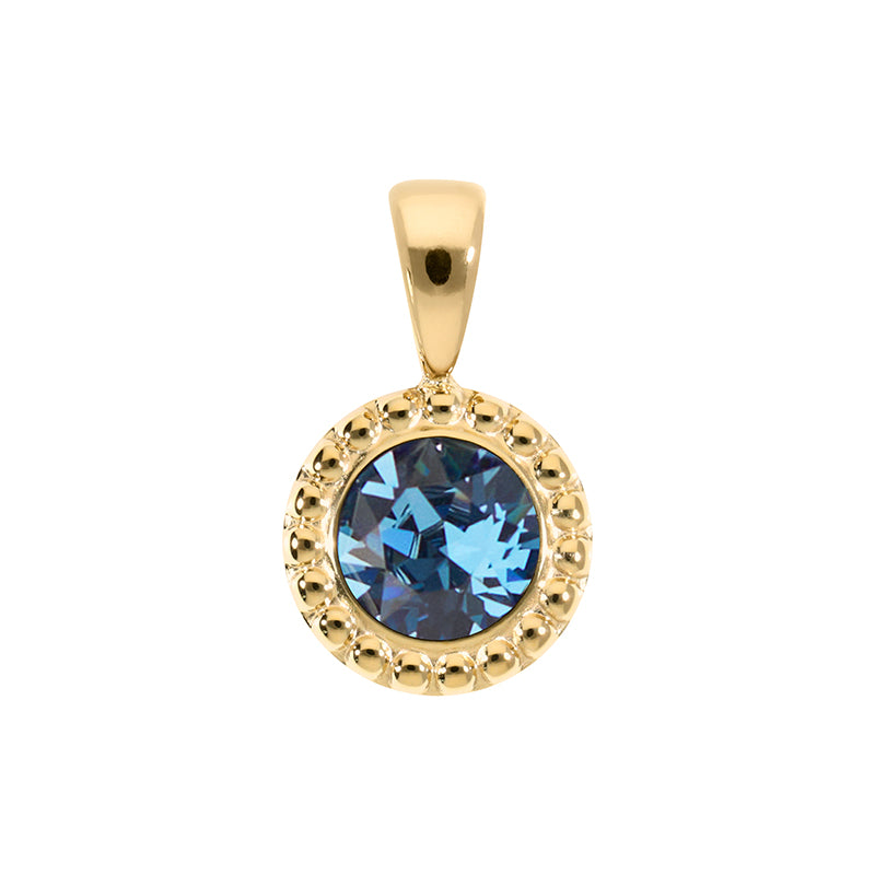 Ghiare Pendant 0.43" - Gold Denim Blue