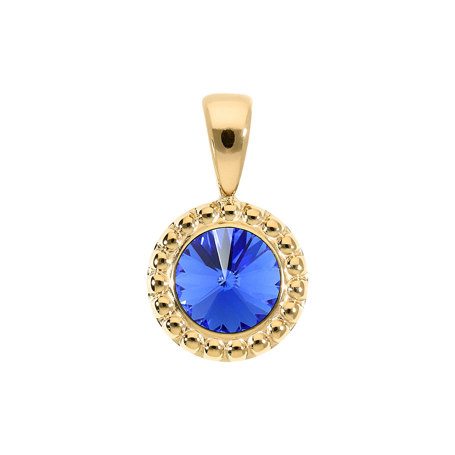 Ghiare Pendant 0.43" - Gold sapphire
