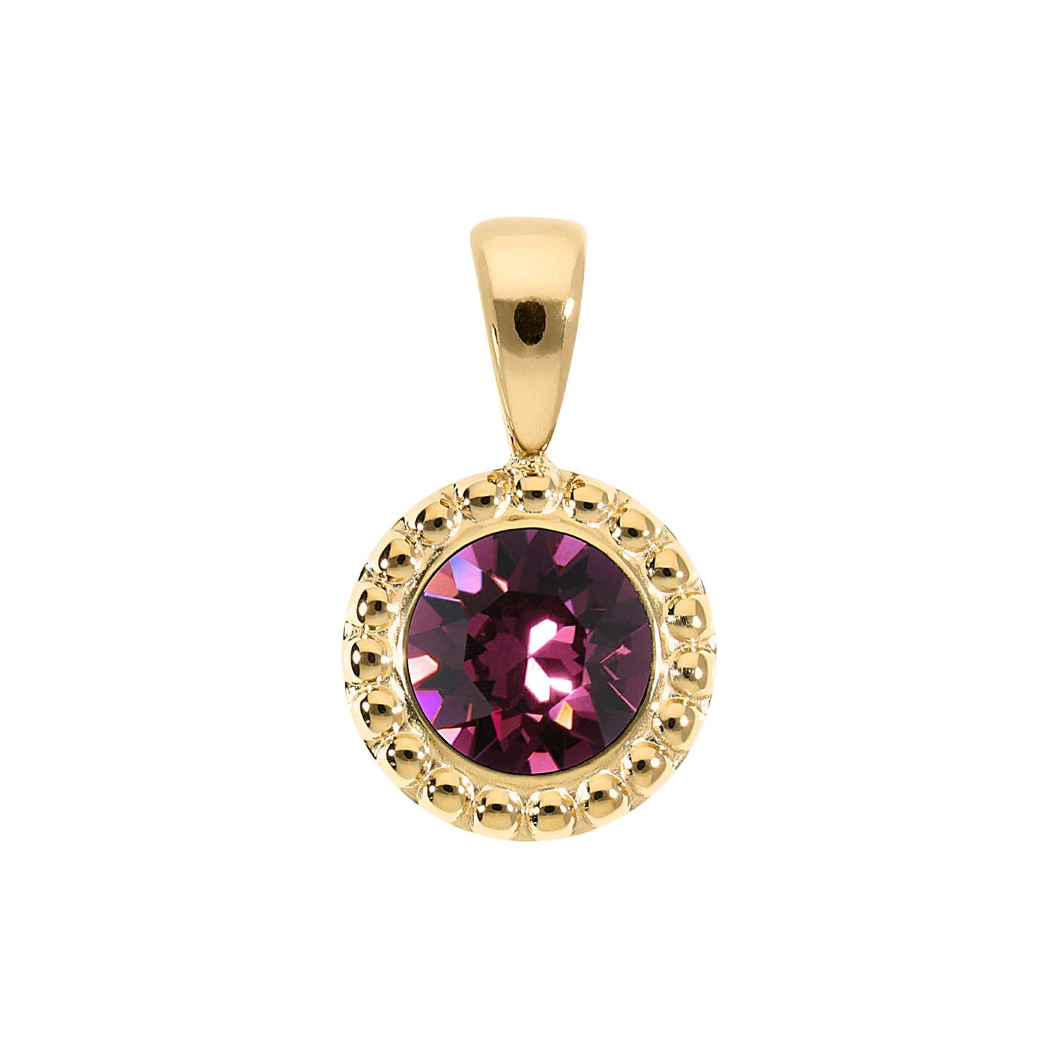 Ghiare Pendant 0.43" - Gold amethyst