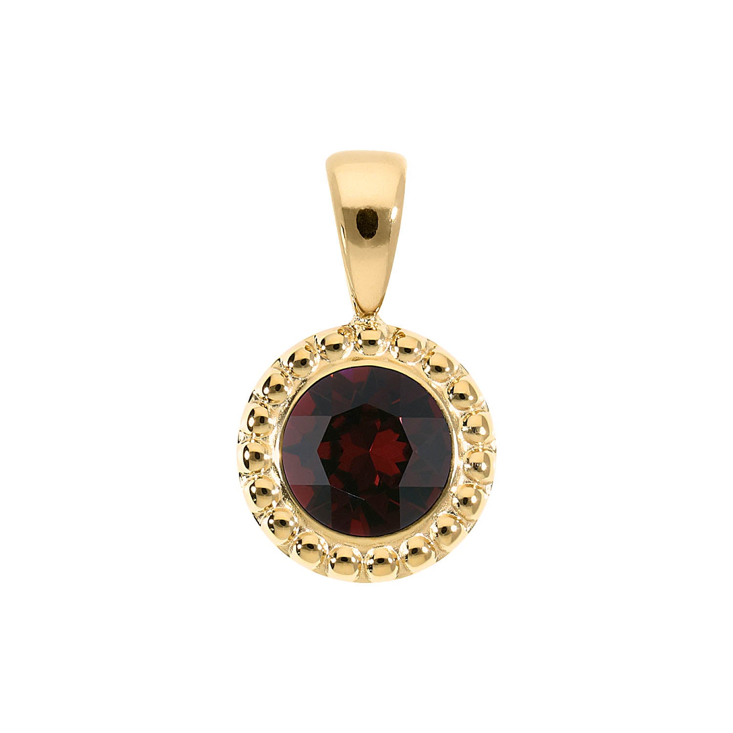Ghiare Pendant 0.43" - Gold Burgundy