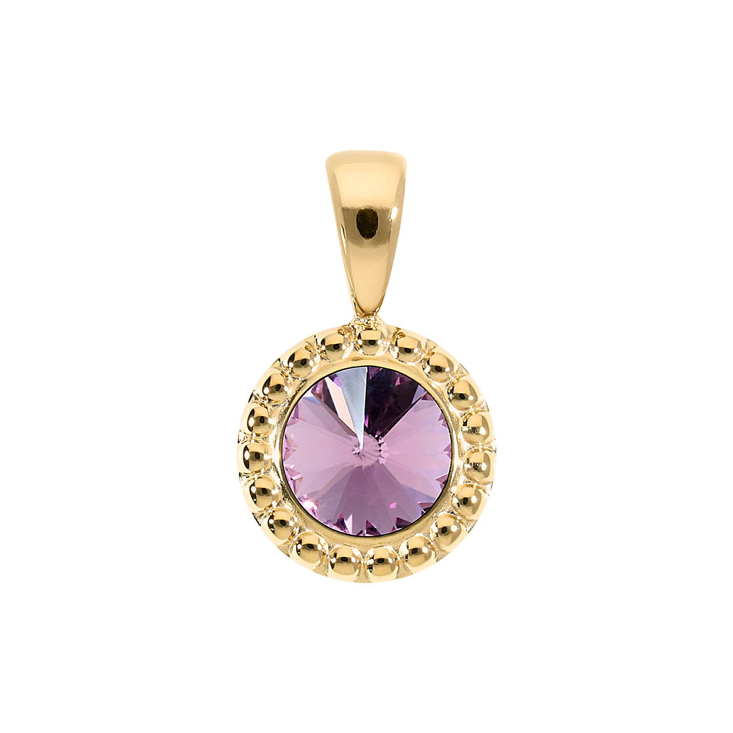 Ghiare Pendant 0.43" - Gold light amethyst