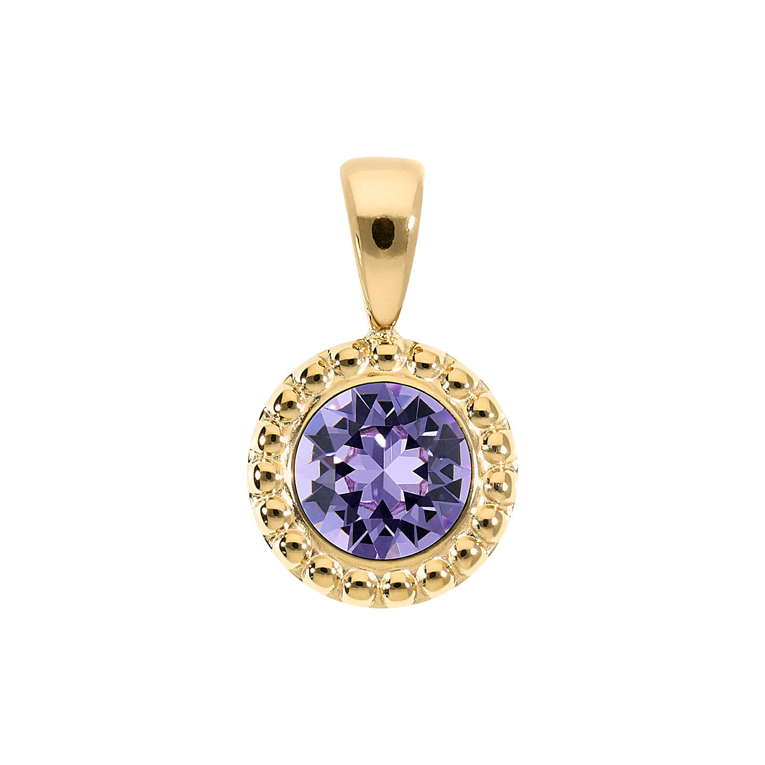 Ghiare Pendant 0.43" - Gold Violet