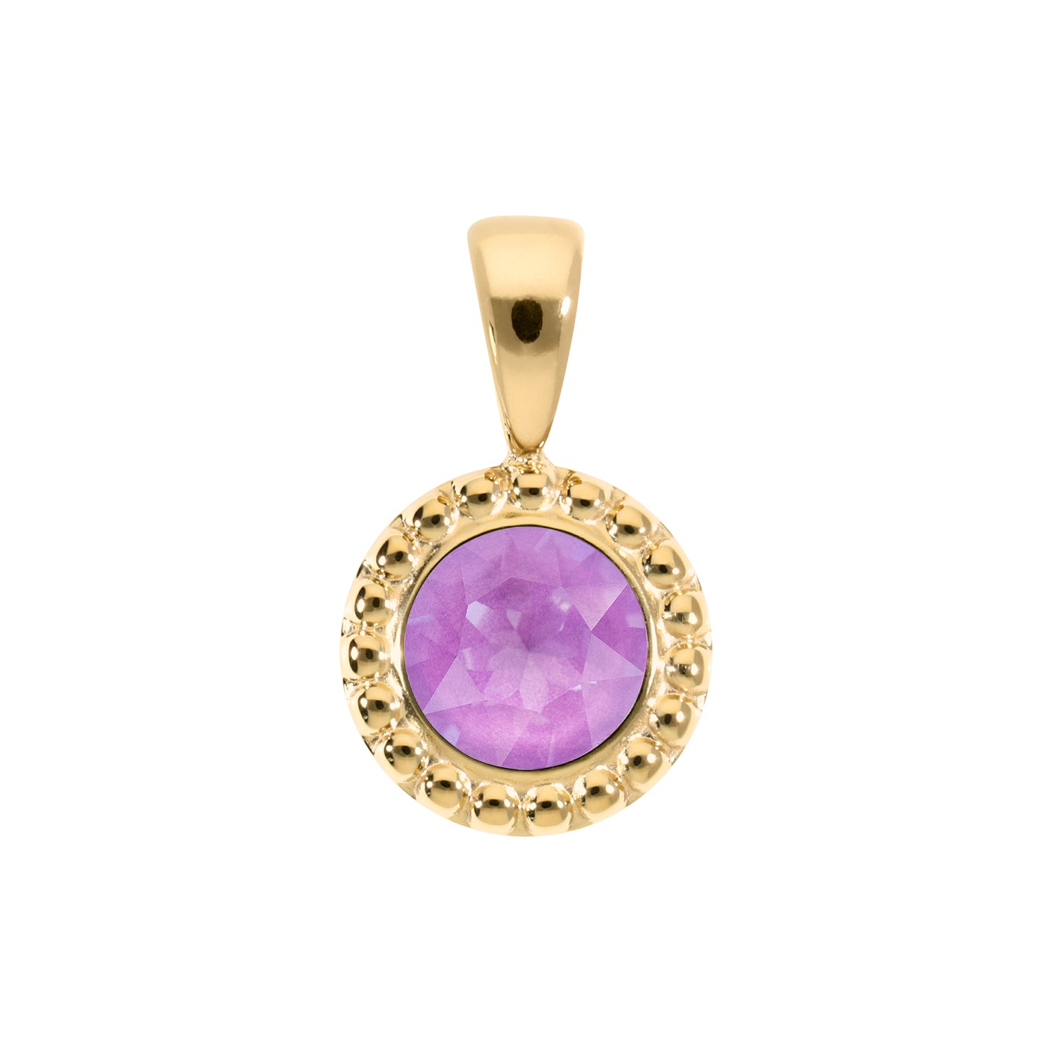 Ghiare Pendant 0.43" - Gold Crystal Electric Violet Ignite