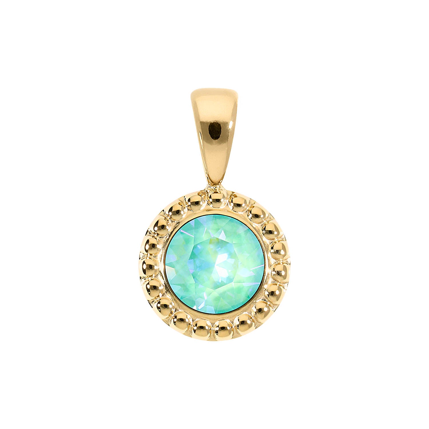 Ghiare Pendant 0.43" - Gold crystal silky sage delite