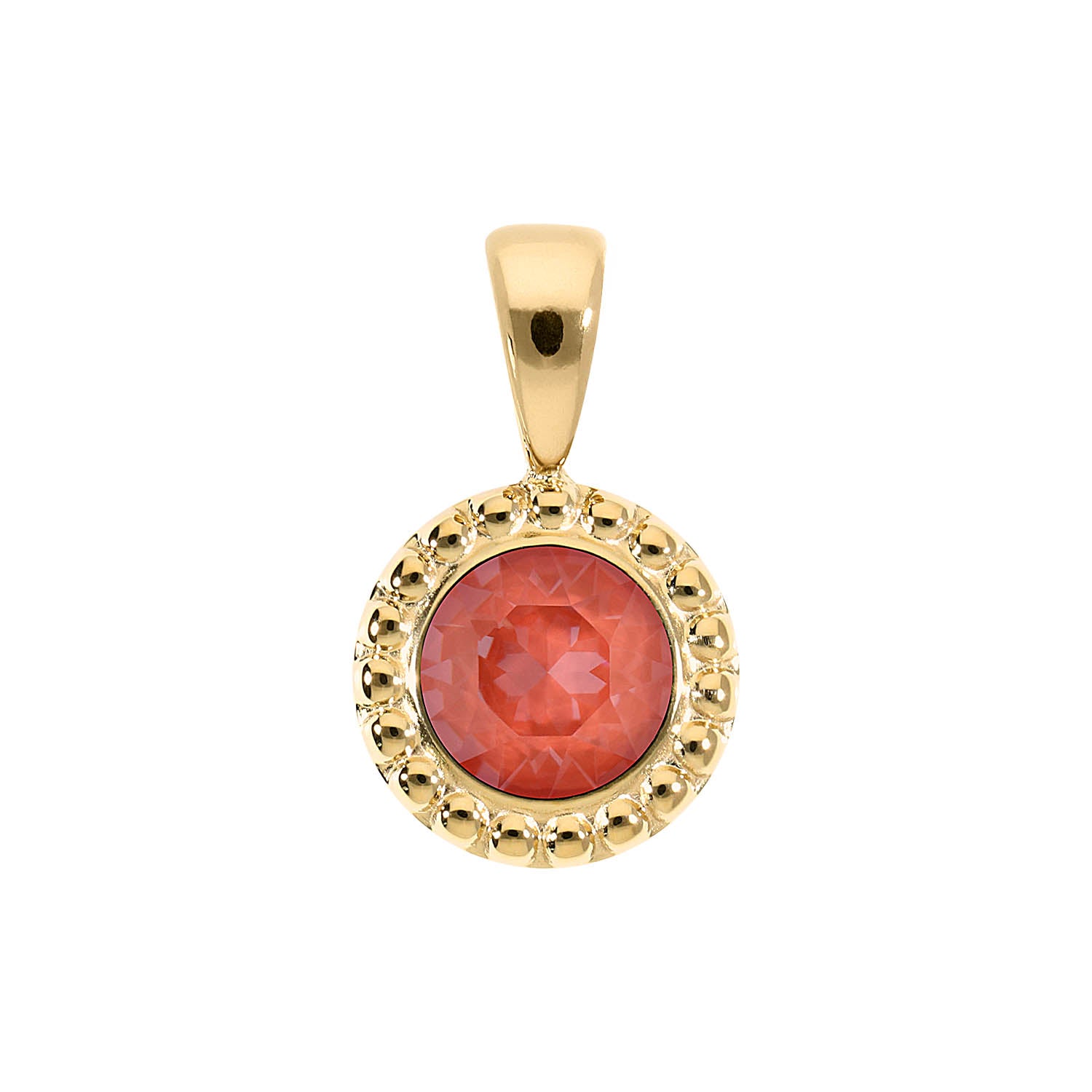 Ghiare Pendant 0.43" - Gold crystal maroon ignite