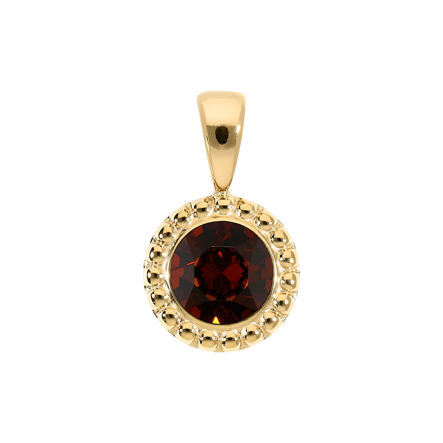 Ghiare Pendant 0.43" - Gold smoked amber