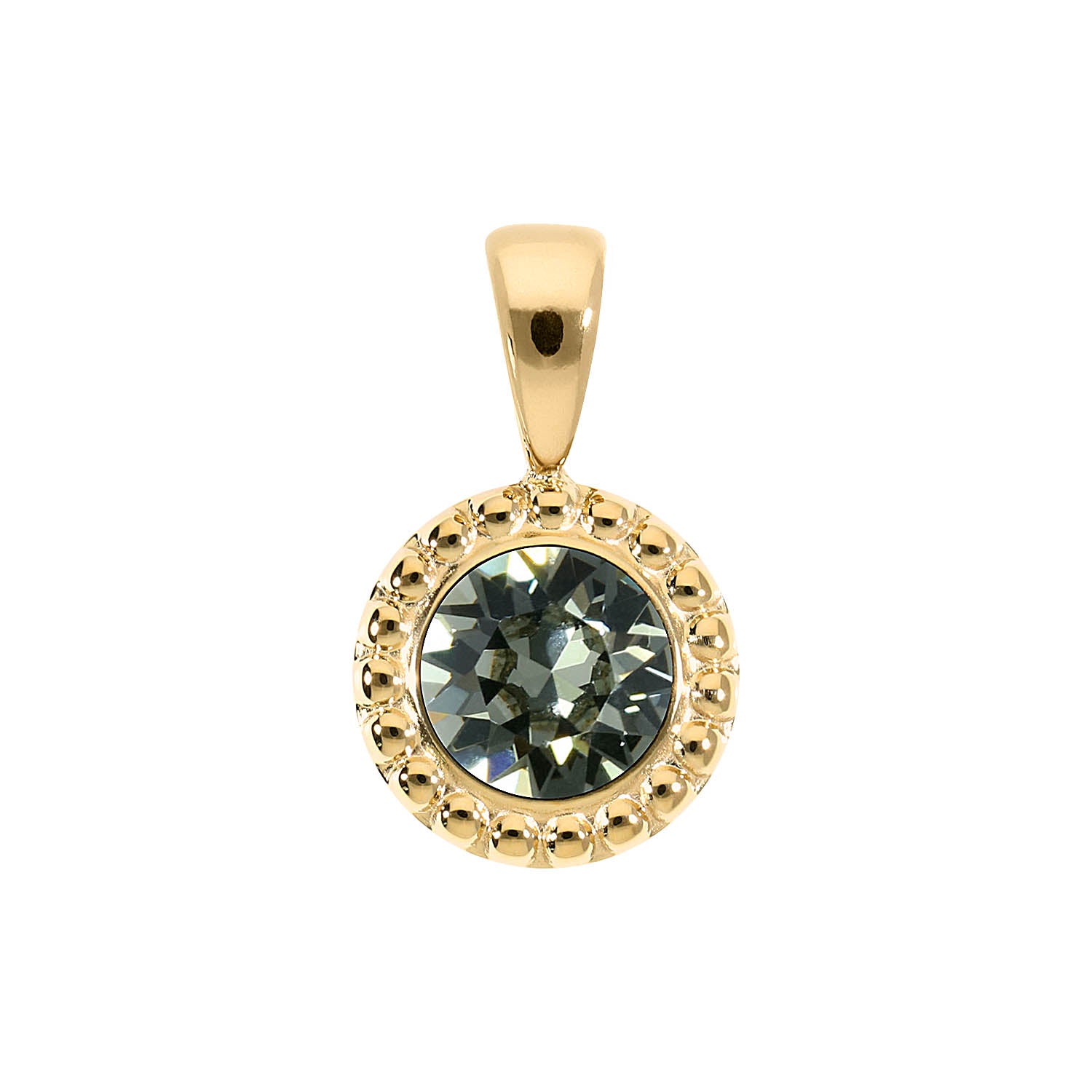 Ghiare Pendant 0.43" - Gold black diamond
