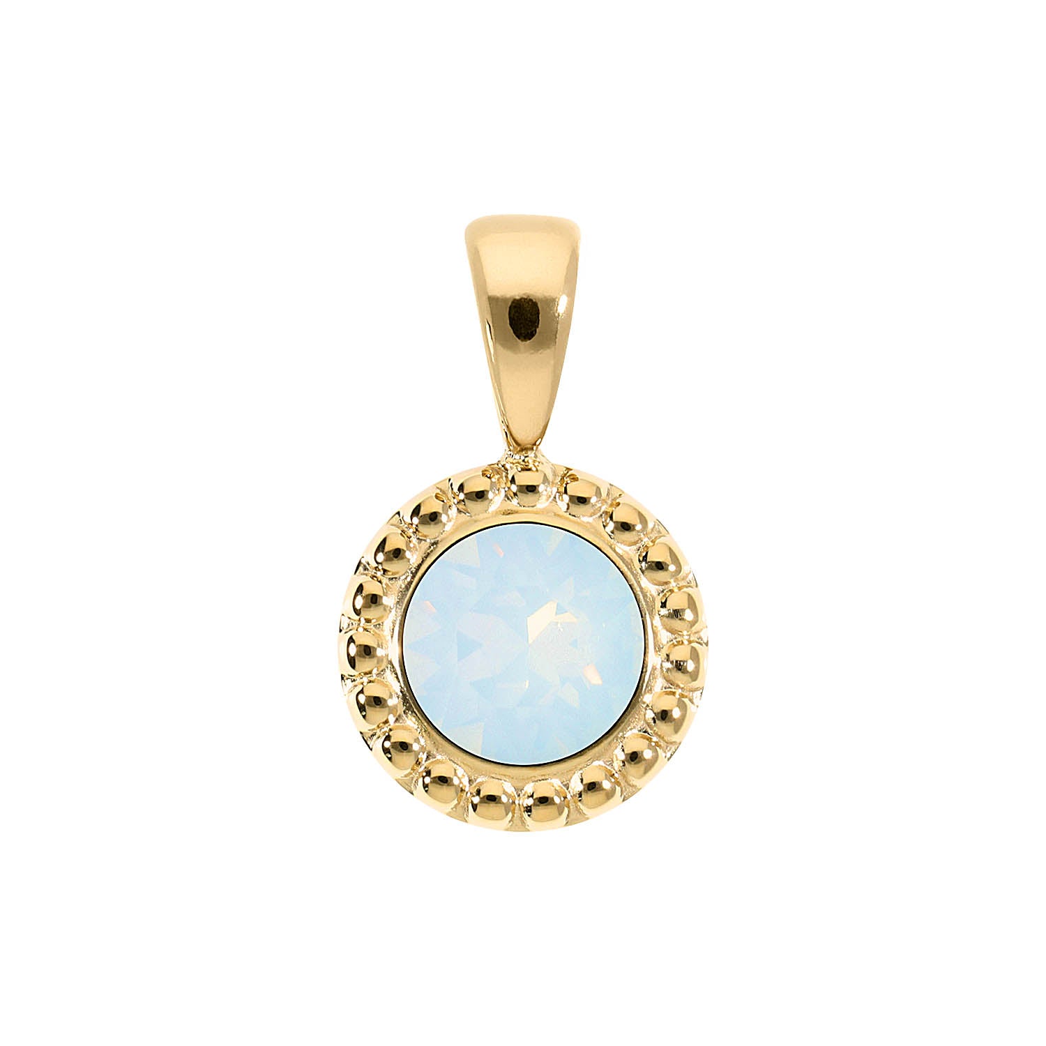 Ghiare Pendant 0.43" - Gold white opal