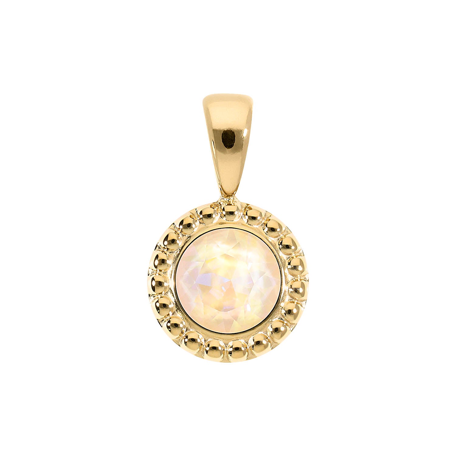 Ghiare Pendant 0.43" - Gold ivory cream delite