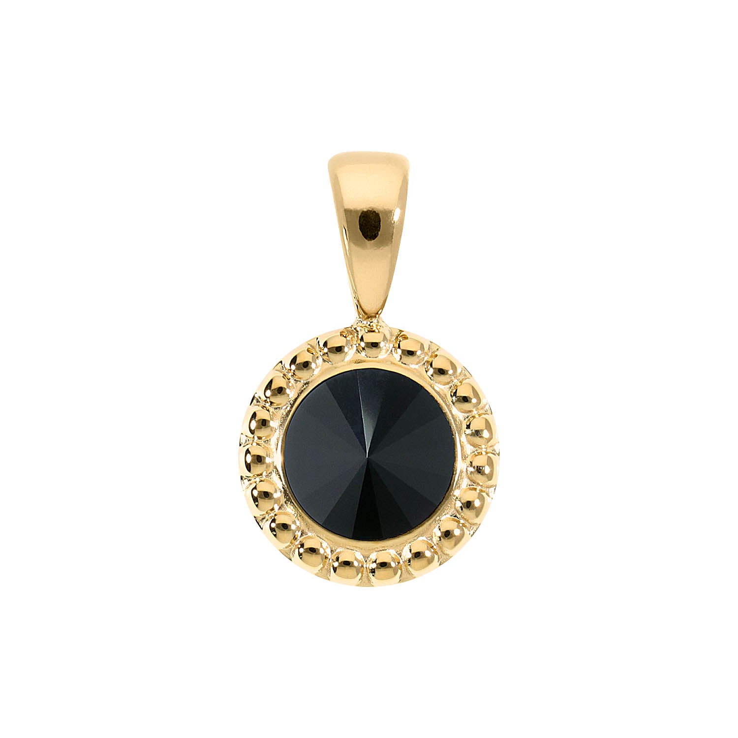 Ghiare Pendant 0.43" - Gold jet hematite