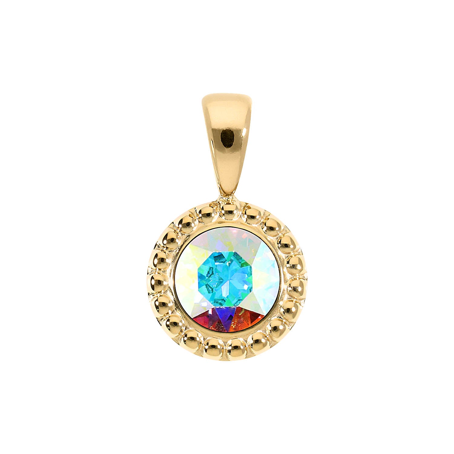 Ghiare Pendant 0.43" - Gold crystal aurora boreale