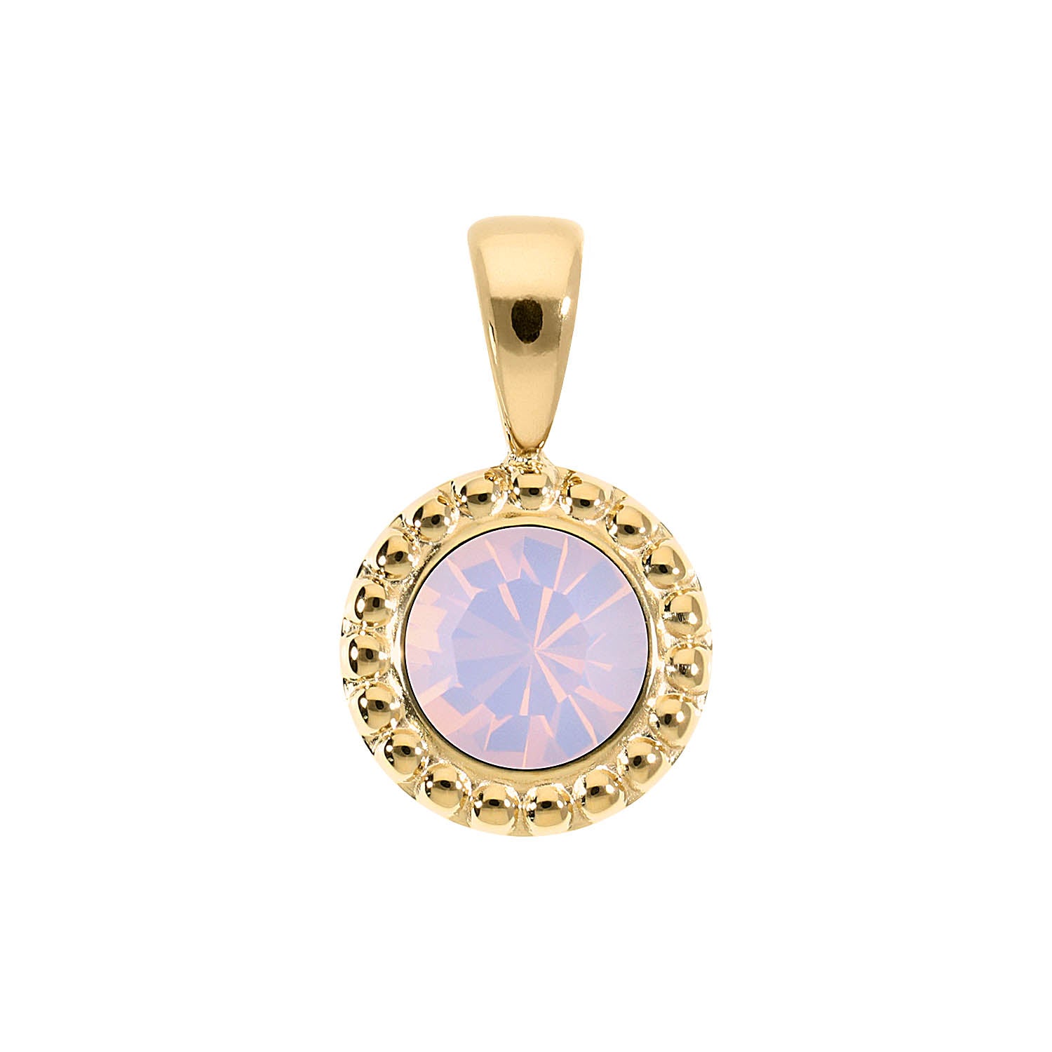 Ghiare Pendant 0.43" - Gold rose opal