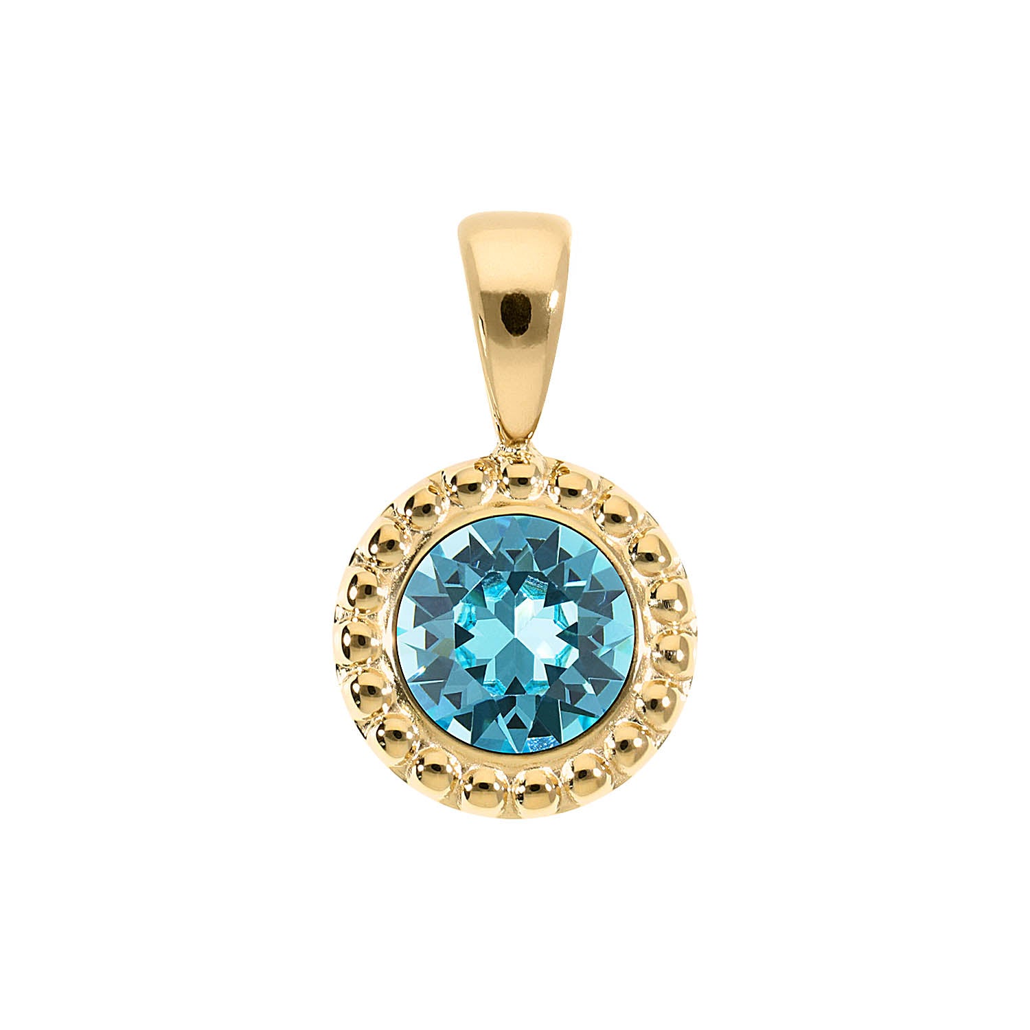 Ghiare Pendant 0.43" - Gold Light Turquoise