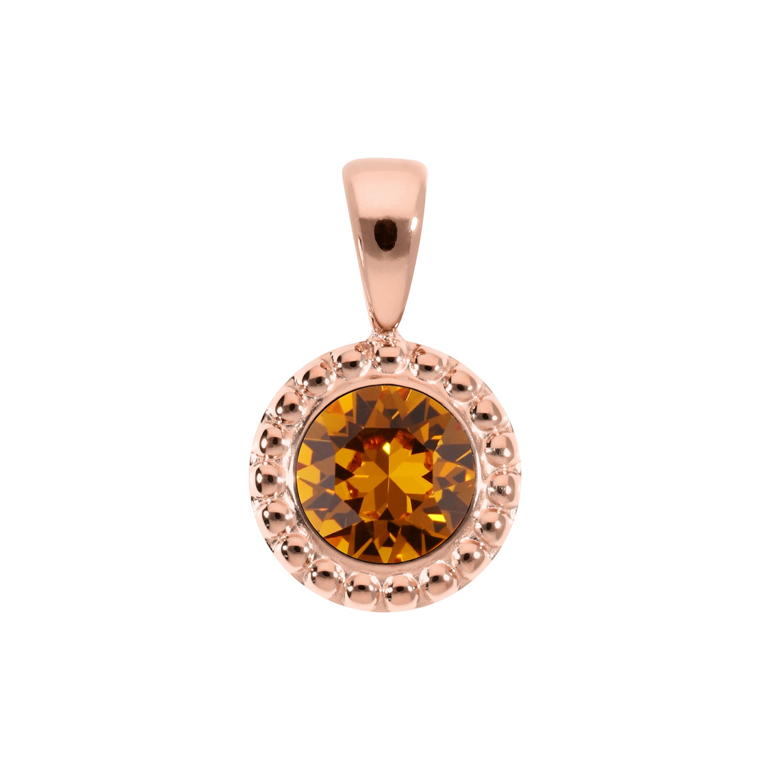 Ghiare Pendant 0.43" - Rose Gold Topaz