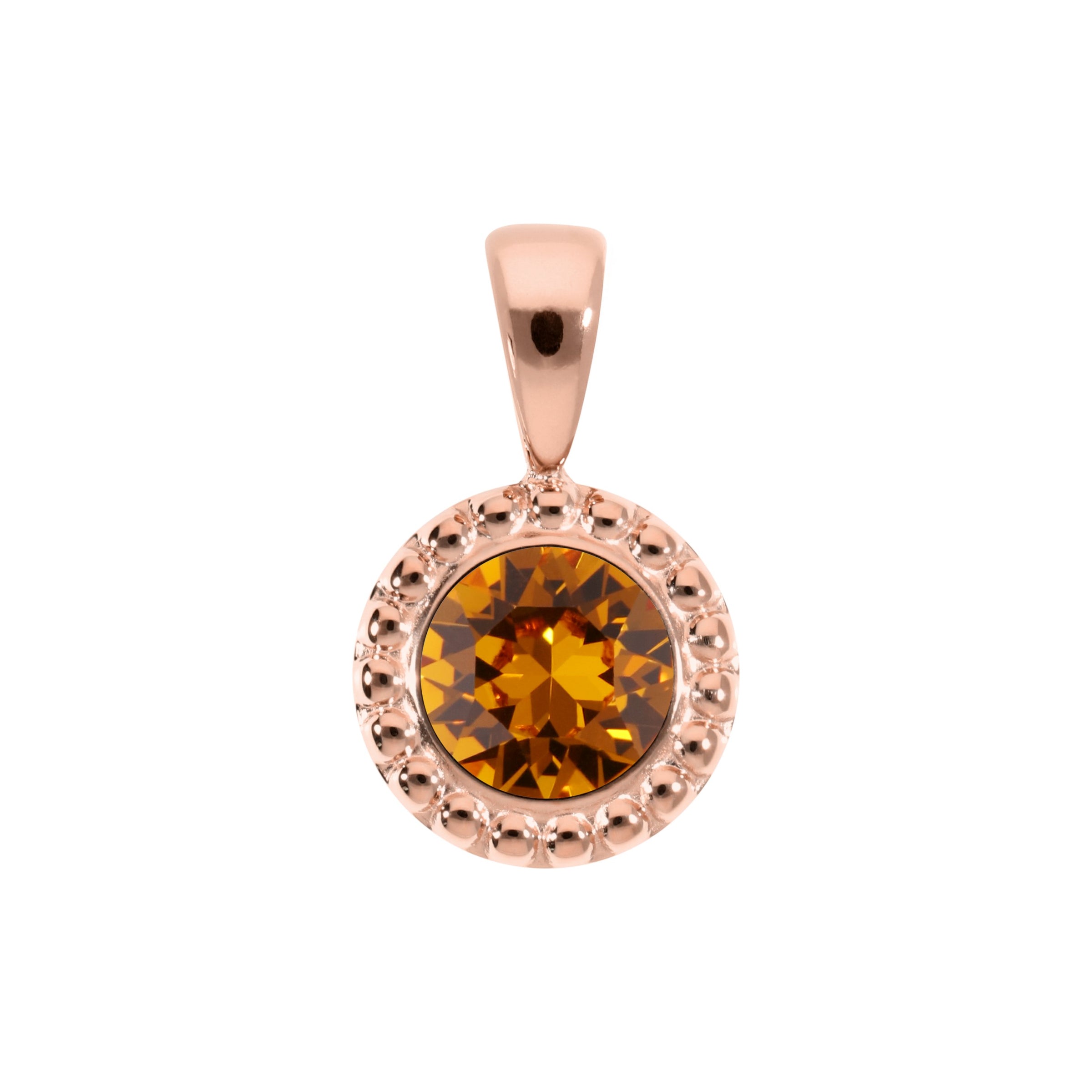Ghiare Pendant 0.43" - Rose Gold Topaz