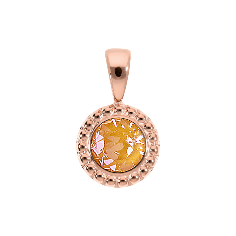 Ghiare Pendant 0.43" - Rose Gold Crystal Mango Ignite