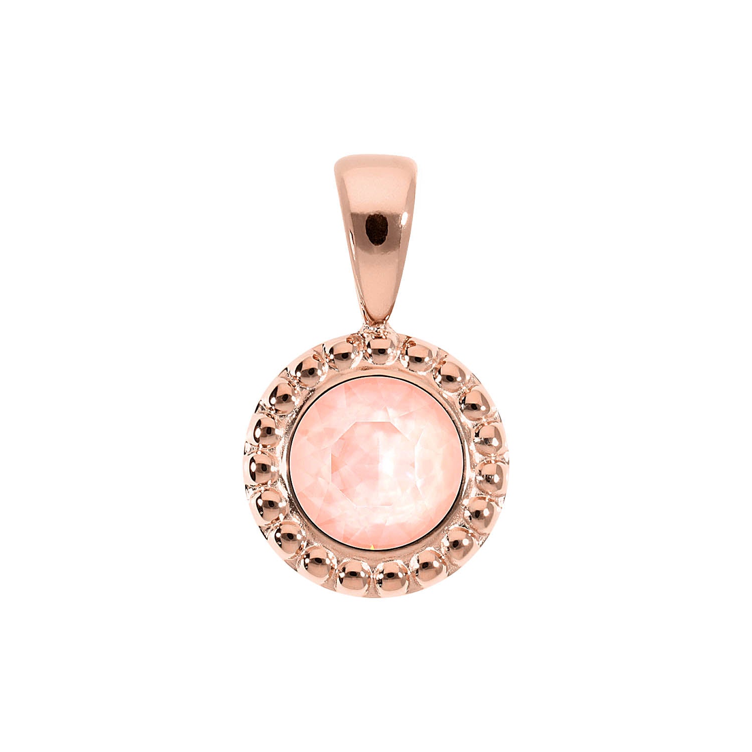 Ghiare Pendant 0.43" - Rose Gold Crystal Flamingo Ignite