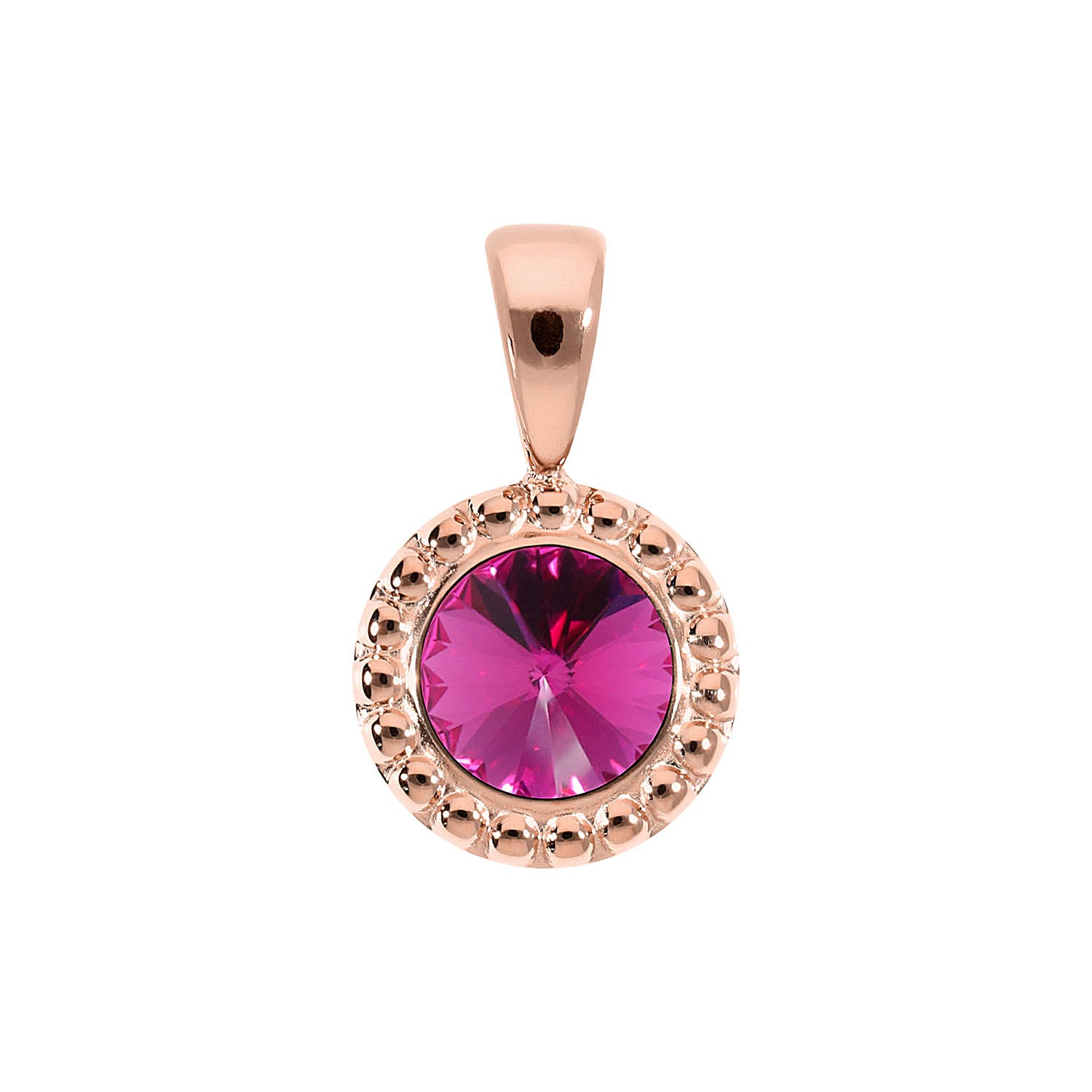 Ghiare Pendant 0.43" - Rose Gold fuchsia