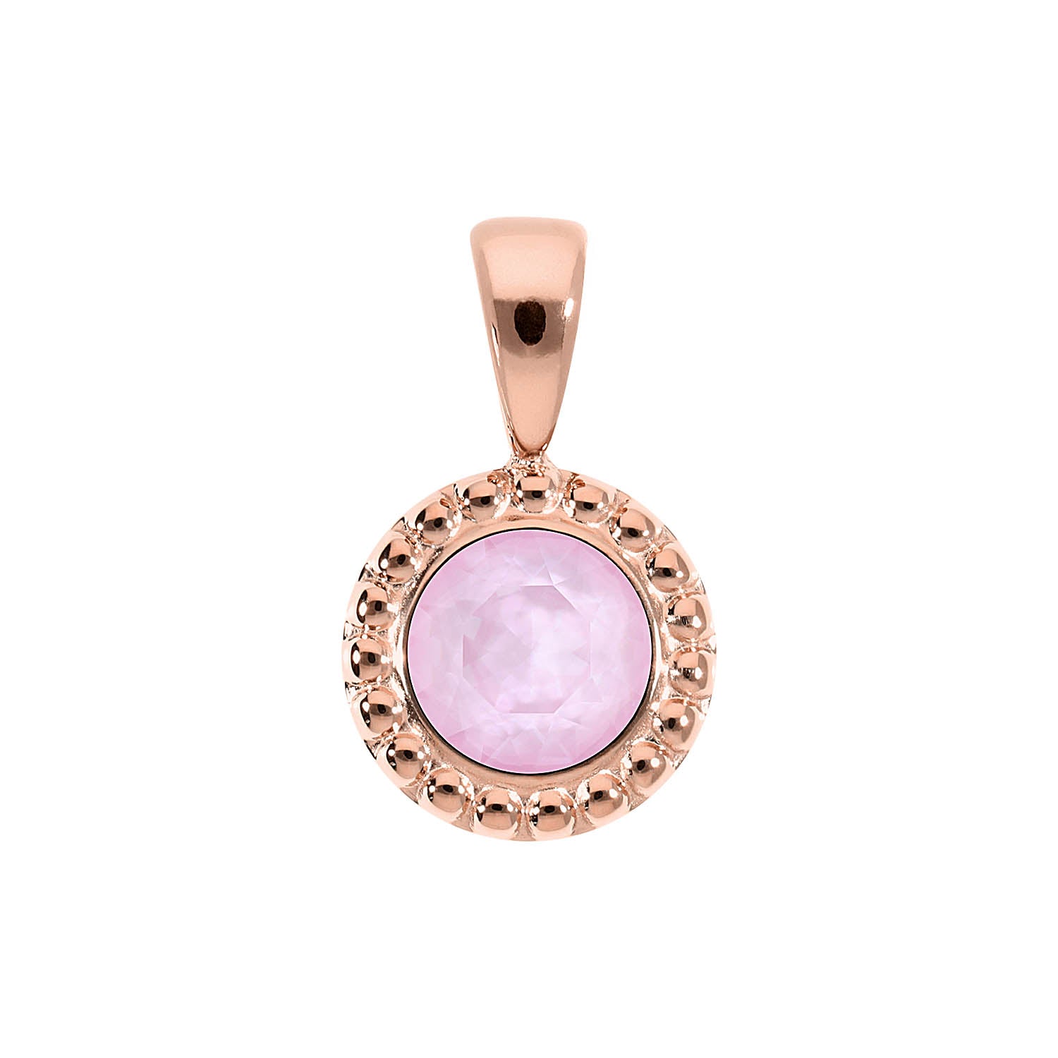 Ghiare Pendant 0.43" - Rose Gold crystal soft rose ignite
