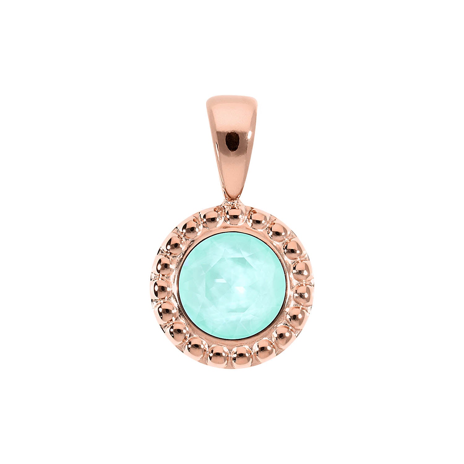 Ghiare Pendant 0.43" - Rose Gold crystal soft mint ignite