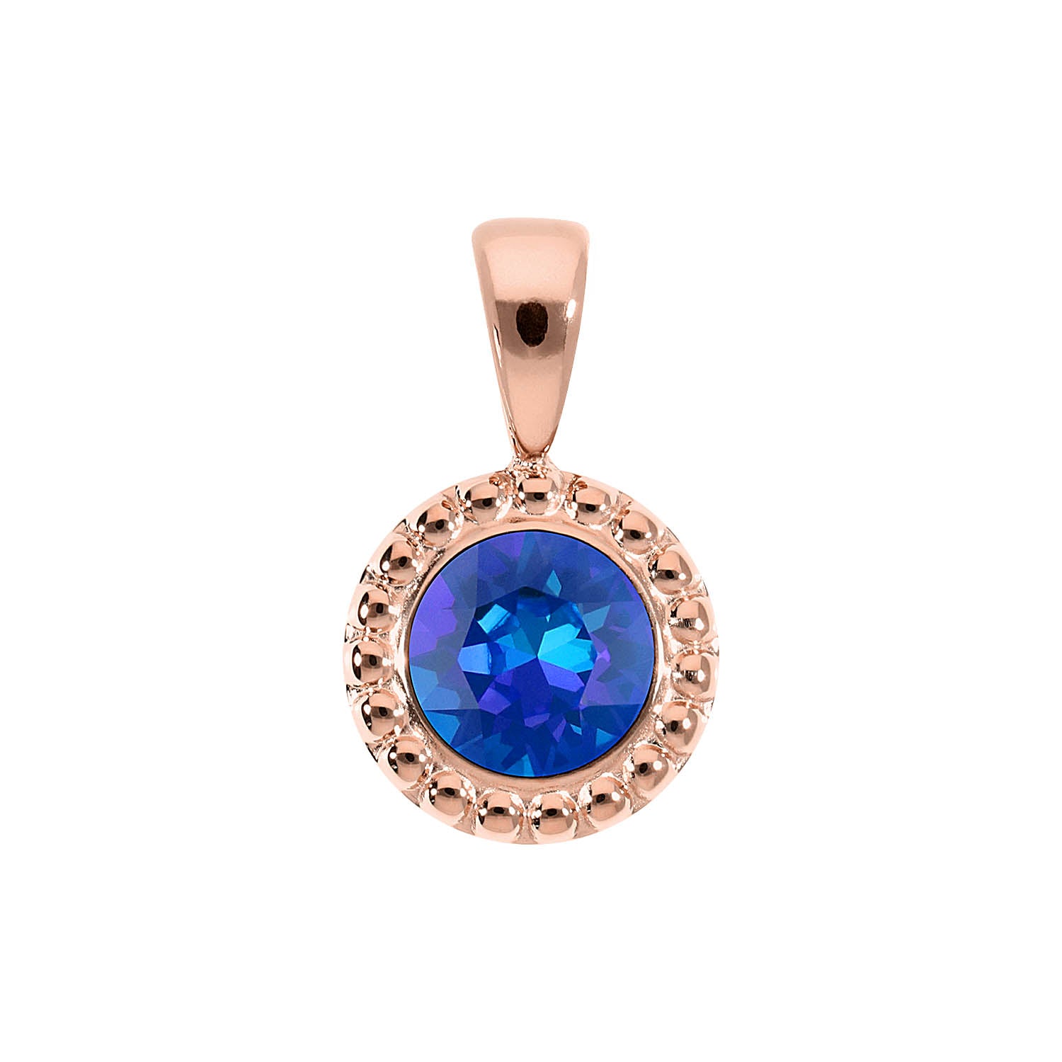 Ghiare Pendant 0.43" - Rose Gold royal blue delite